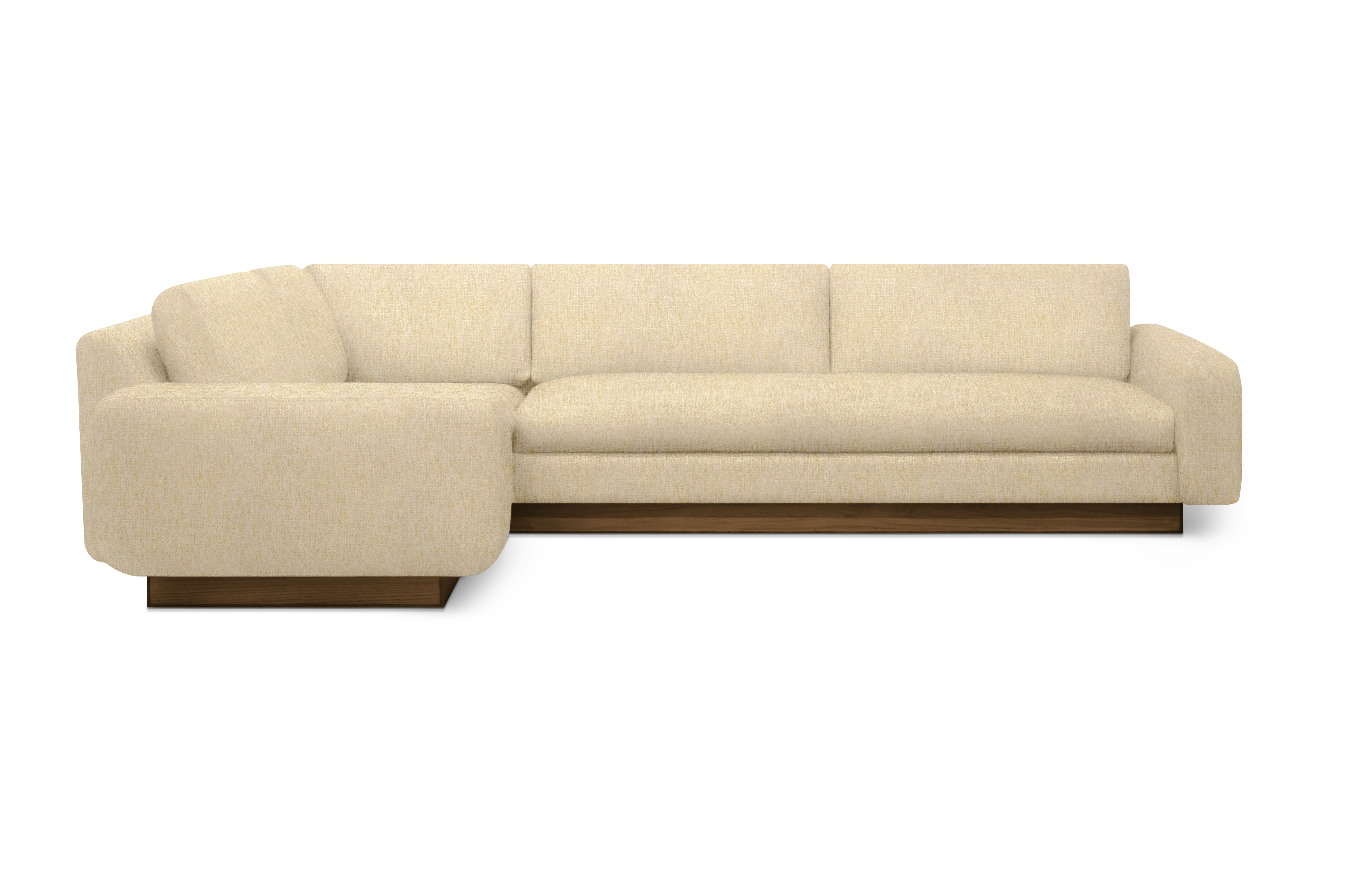 Mesa Corner Sectional - Left,  Novato,  Parchment,  Walnut
