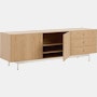 Loop Media Unit,  oak,  chrome