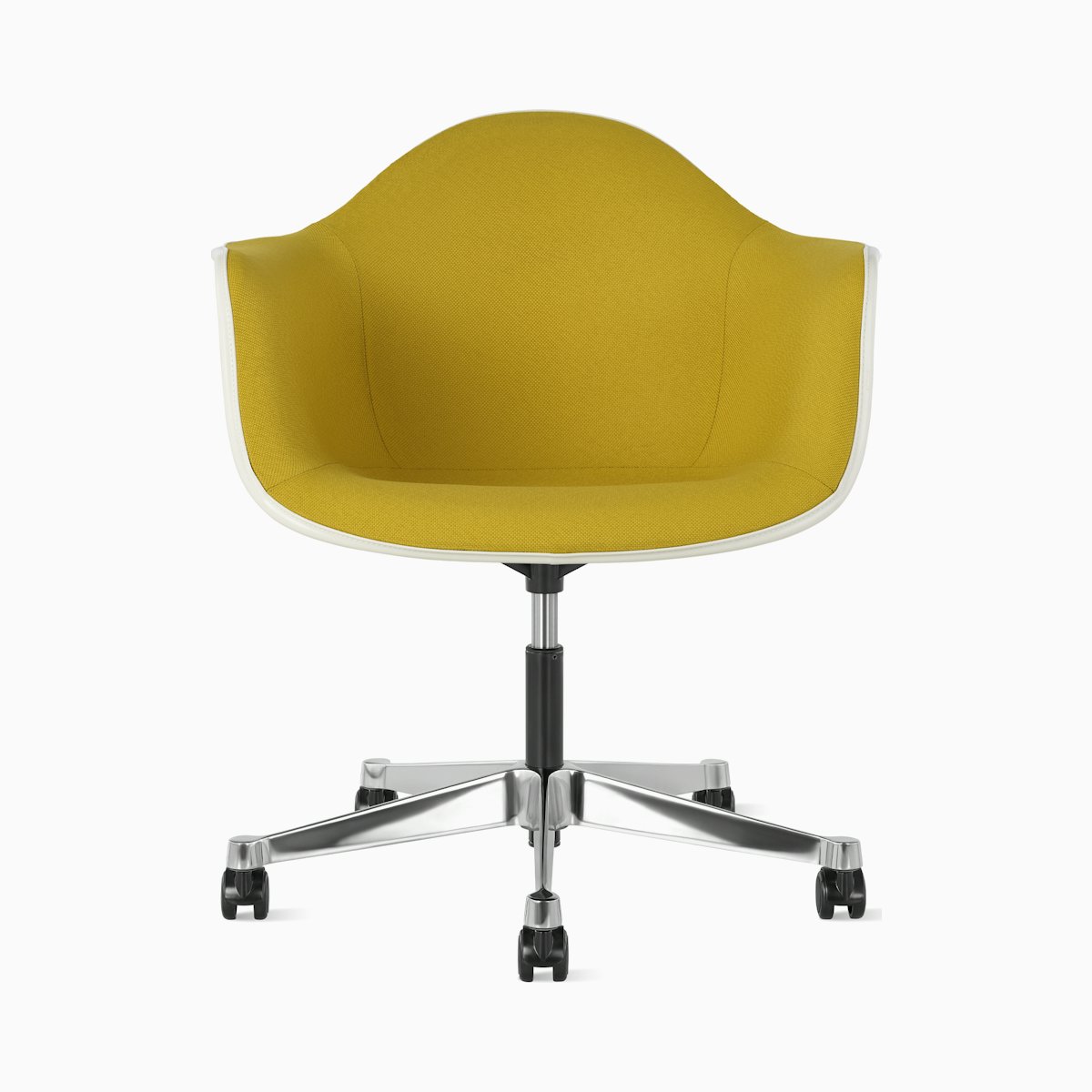 Yellow desk chair without wheels deals