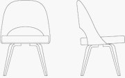 Side Chair - Wood Legs