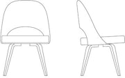 Side Chair - Wood Legs