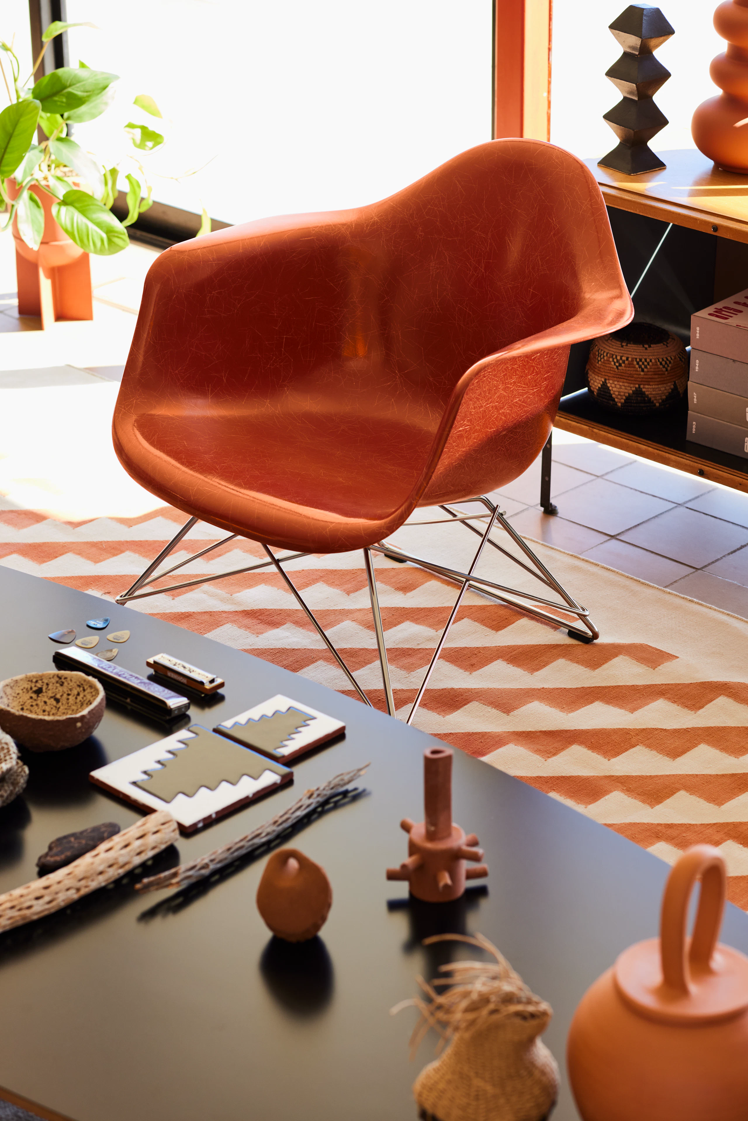 Eames Molded Fiberglass Low Wire Base Armchair