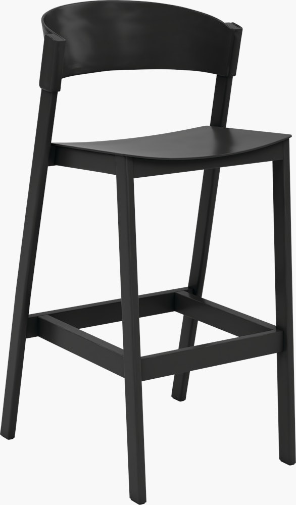 Cover Stool - Bar Height,  Black Stained Oak,  None,  Black Stained Oak