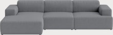 Connect Soft Sectional - Left Chaise Sectional,  3 Seater,  Ocean,  Asphalt