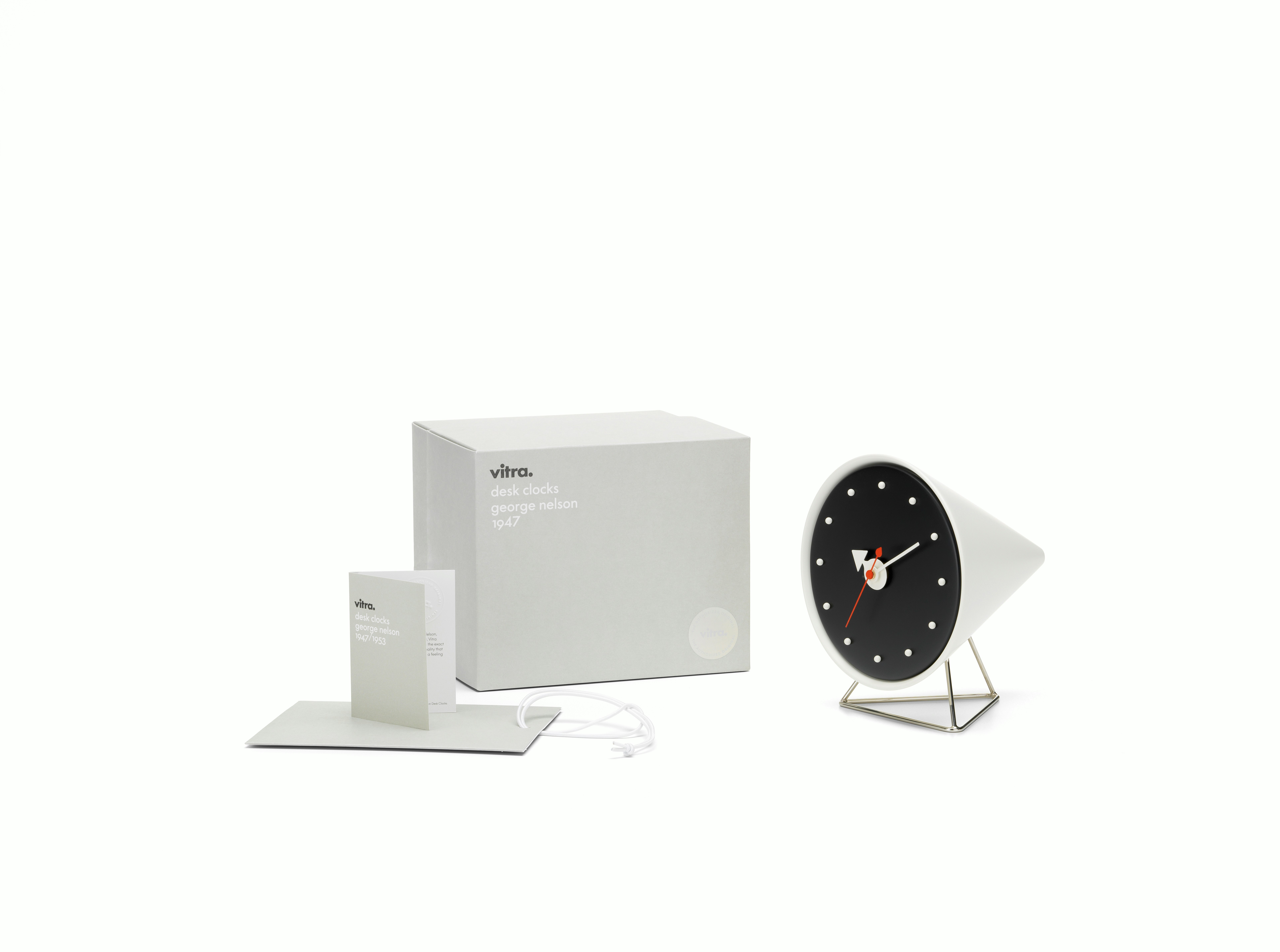 Cone Clock - White