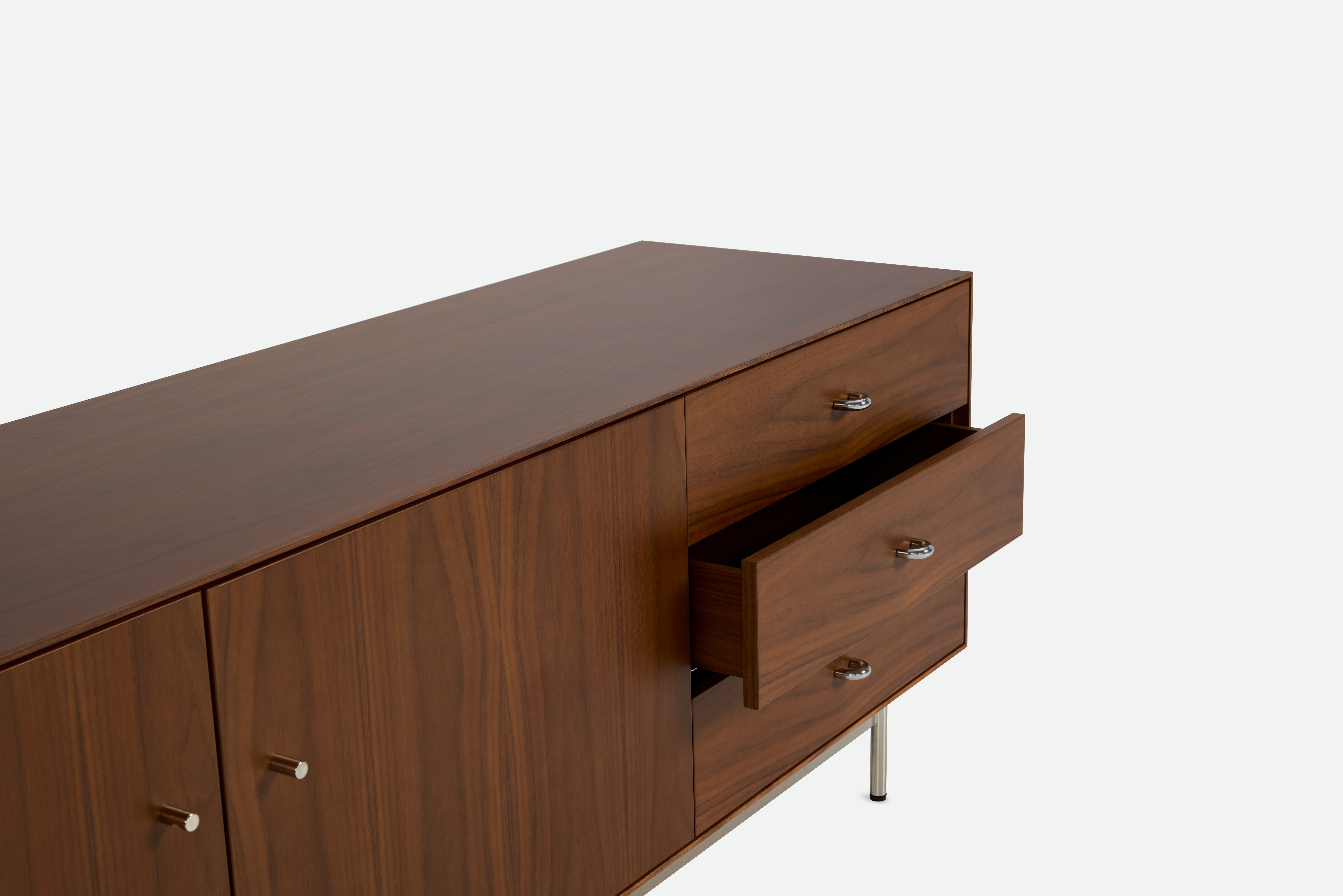 Loop Media Unit,  walnut,  chrome