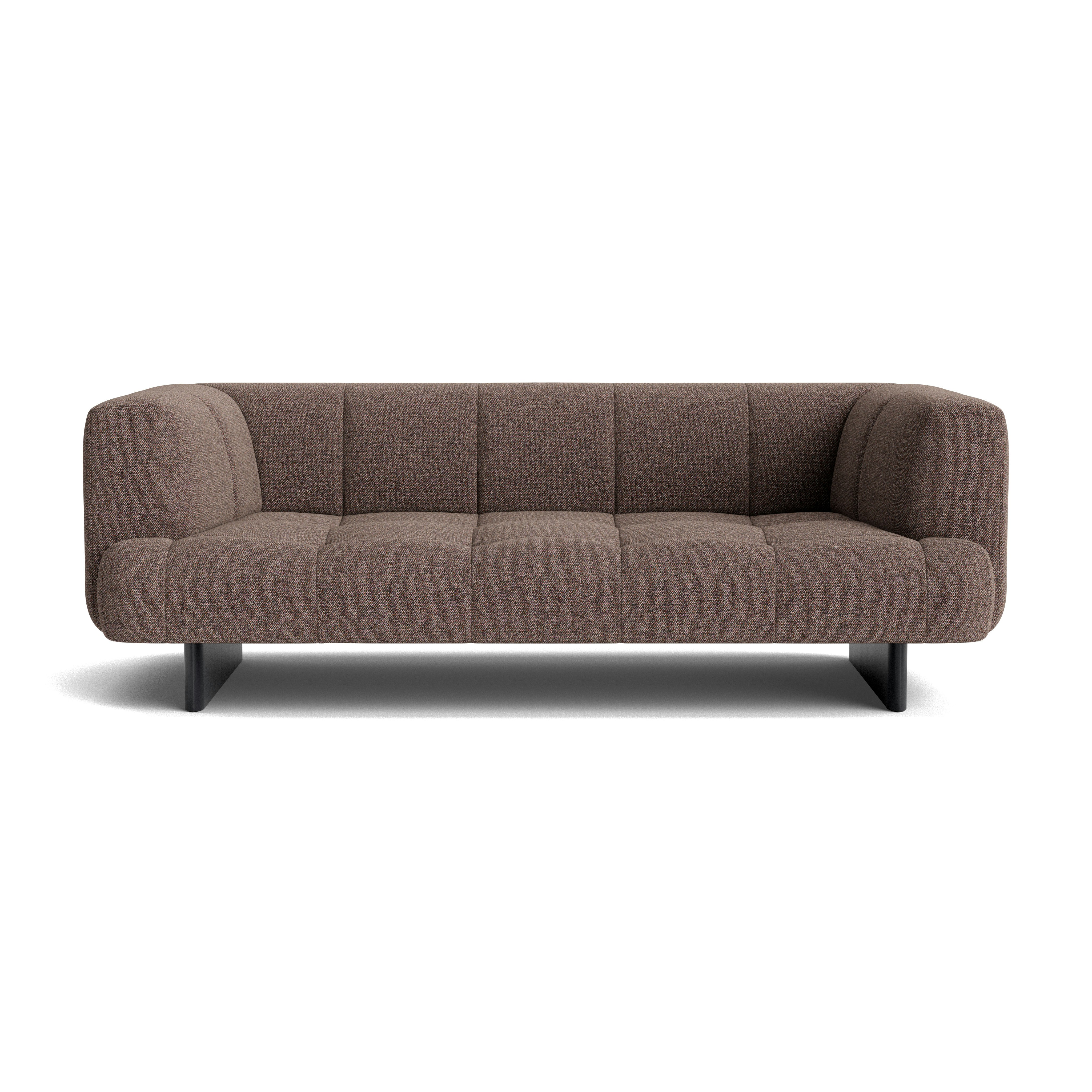Quilton Lift Sofa - 2-Seat Sofa, Loft, 103 Asphalt, Black Lacquered Oak