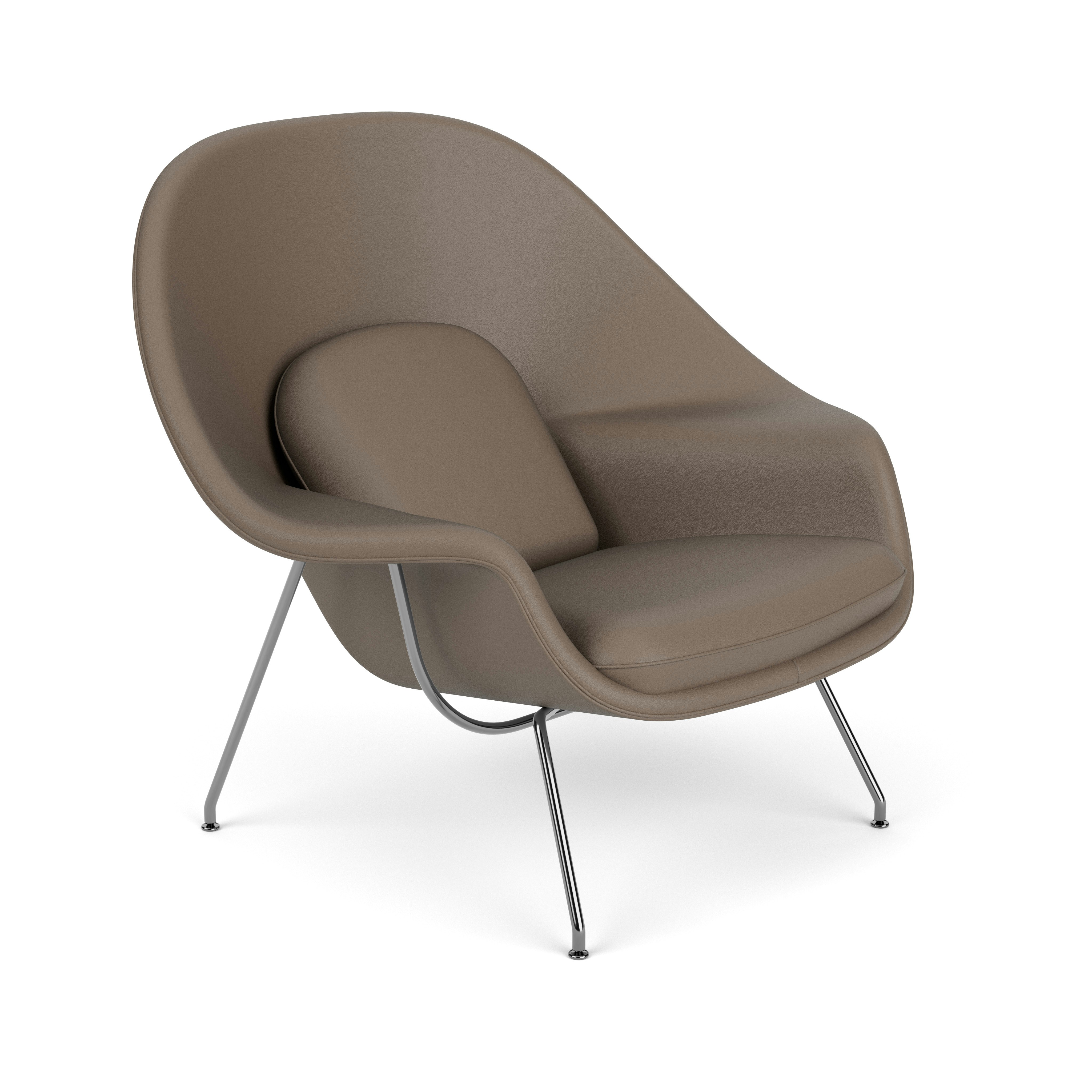 Womb Chair - Standard, Volo Leather, Mink, Polished Chrome
