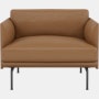 Outline Studio Chair, Refine leather cognac