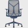 A Cosm mid-back, nightfall chair with height-adjustable arms.