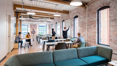 The Rockwell Unscripted collection from Knoll including tables and seating.