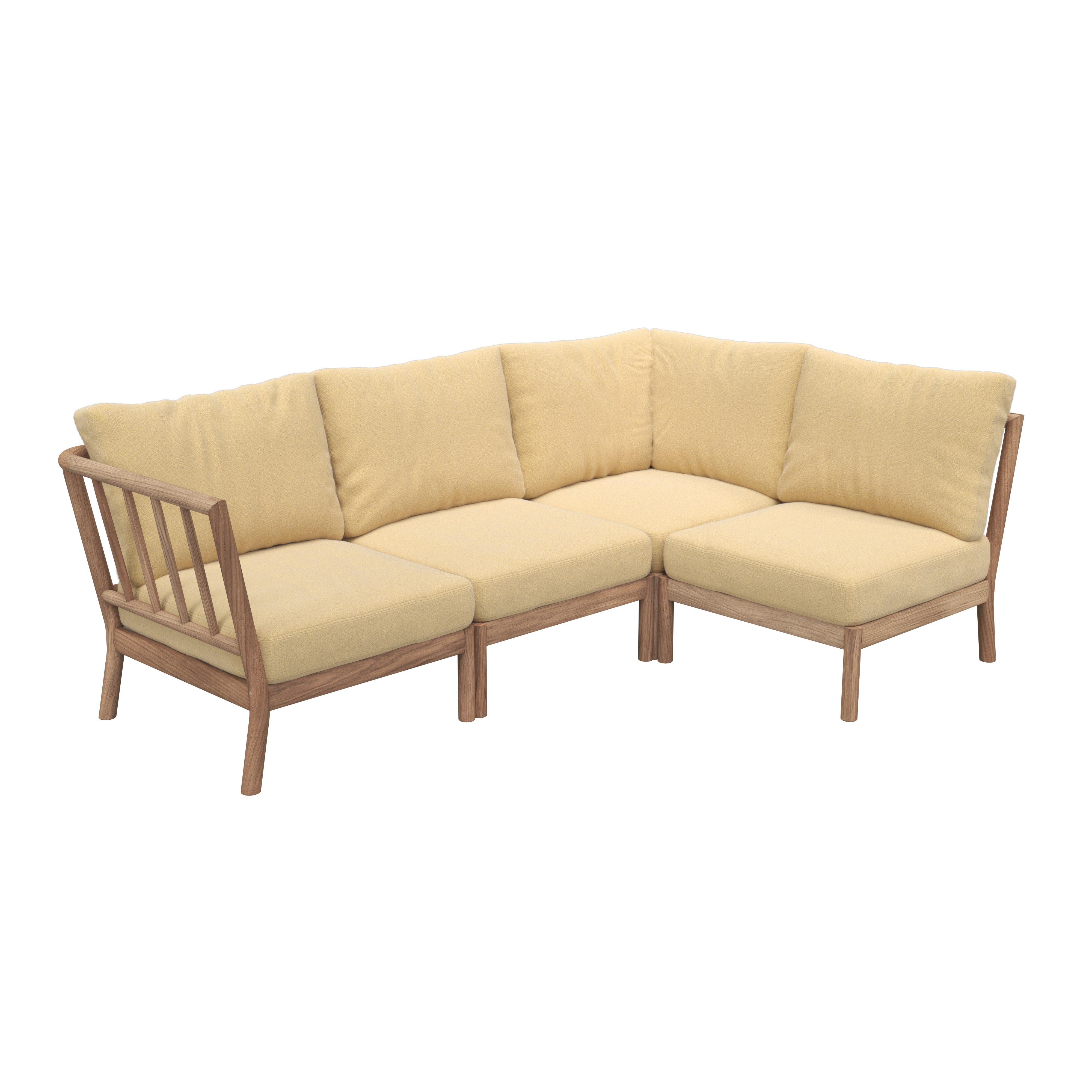 Tradition Outdoor Open Corner Sectional - Honey Yellow