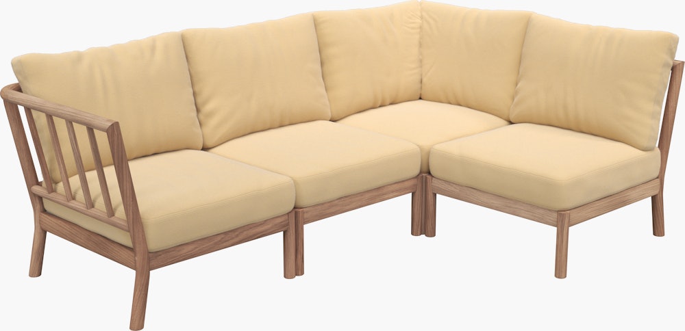 Tradition Outdoor Open Corner Sectional - Honey Yellow