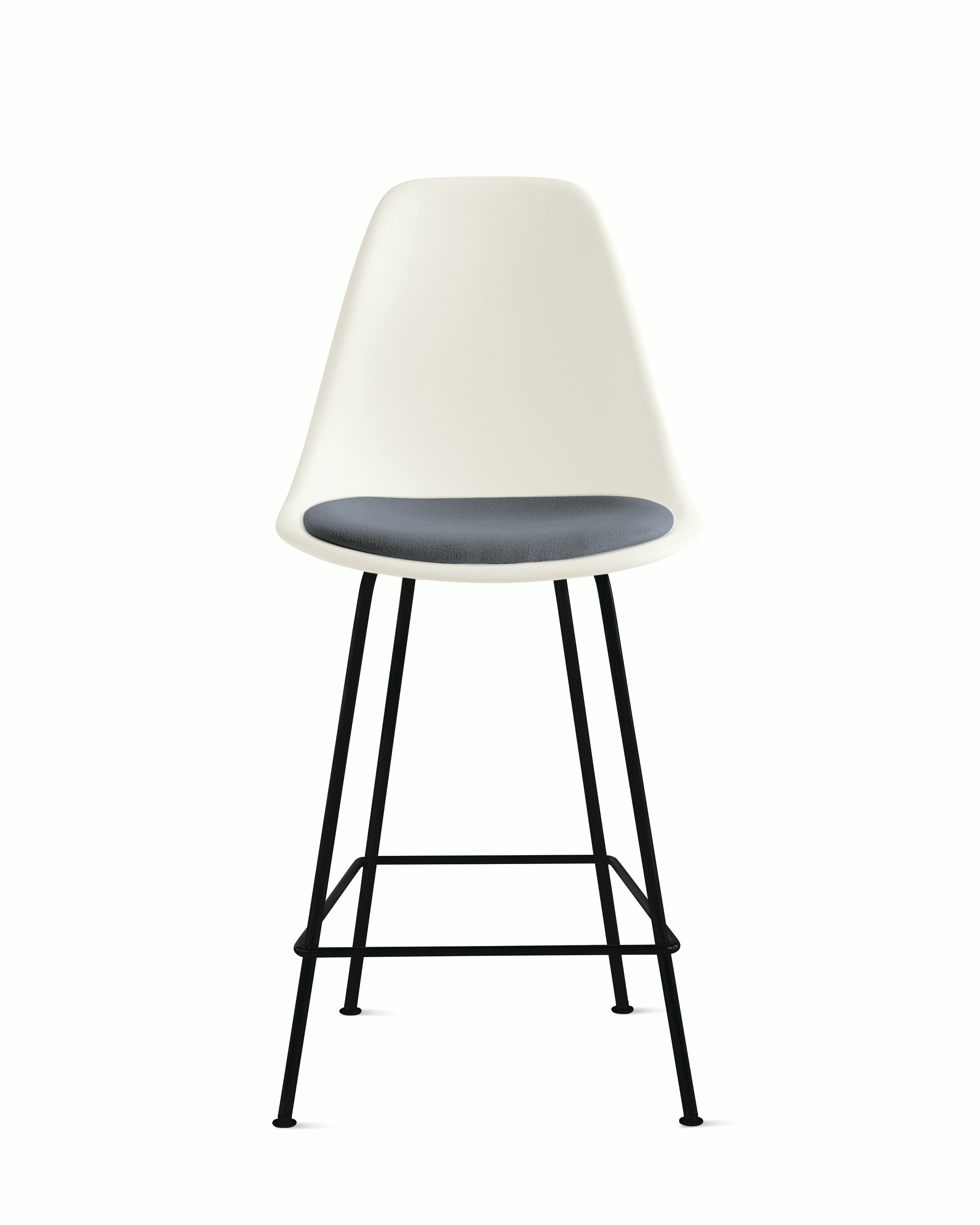 Eames Molded Plastic Stool with Seat Pad