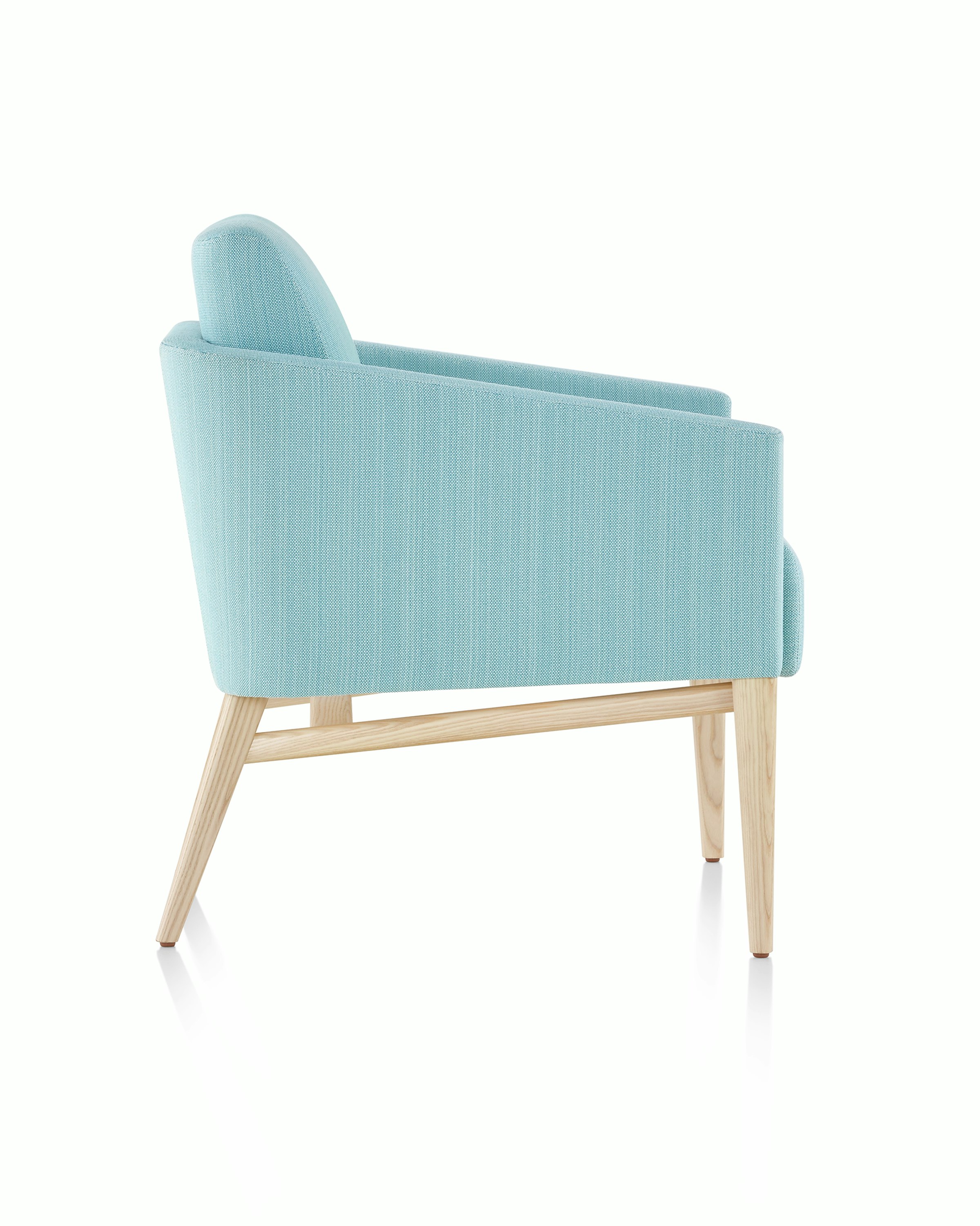 Side view of Palisade Lounge Seating 1 seat chair on white sweep.