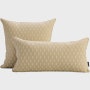 Pepitas Pillow - 17" x 17" and 11" x 21" Taupe and Yellow Light