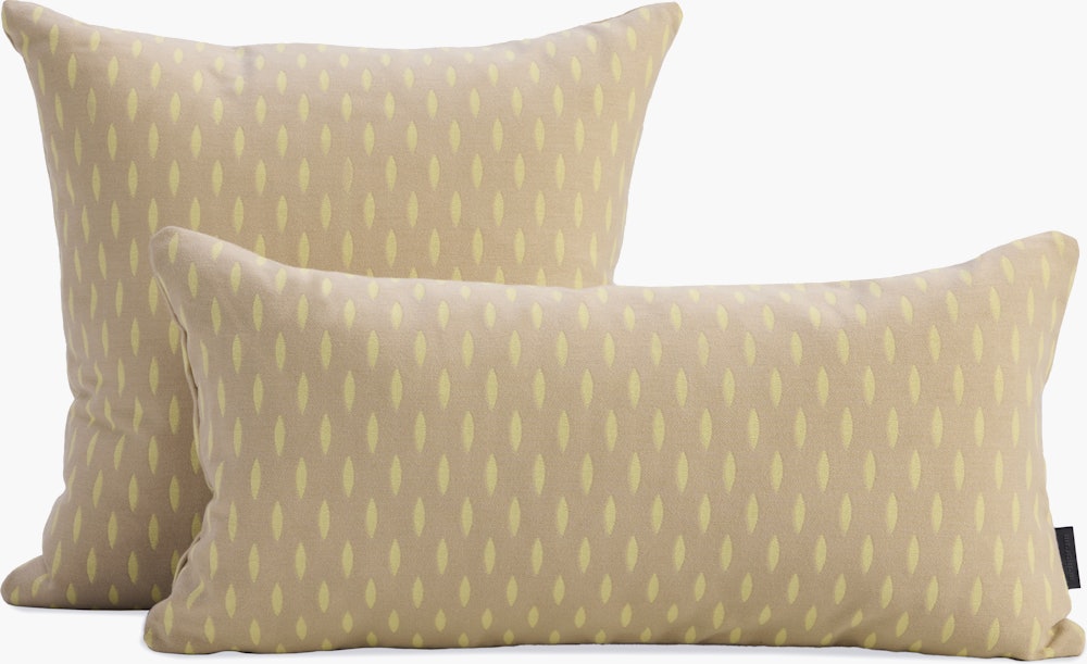 Pepitas Pillow - 17" x 17" and 11" x 21" Taupe and Yellow Light