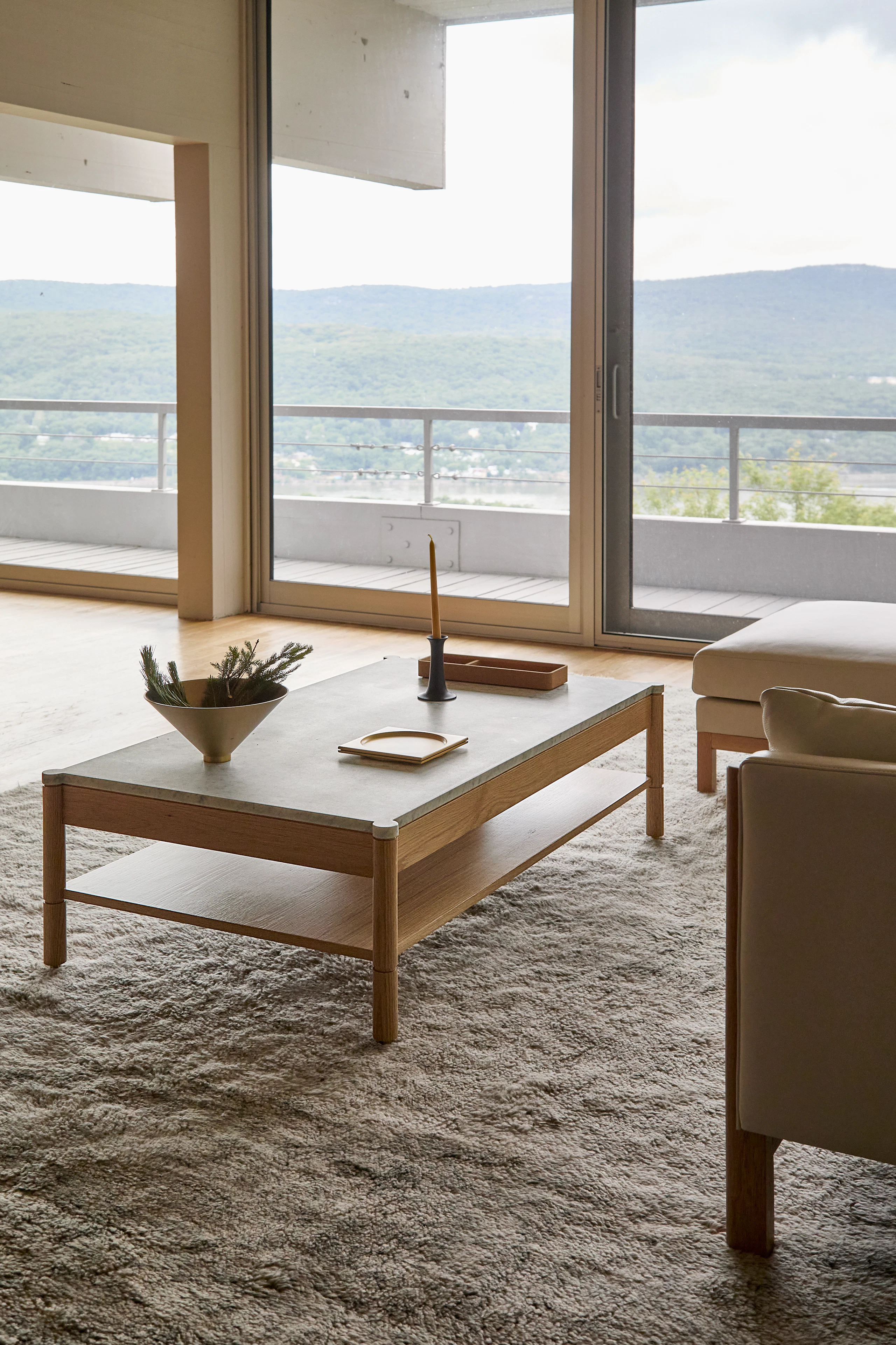 Morrison Coffee Table and Simple Candleholder