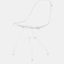 Eames Wire Chair Outdoor with white finish and wire base.