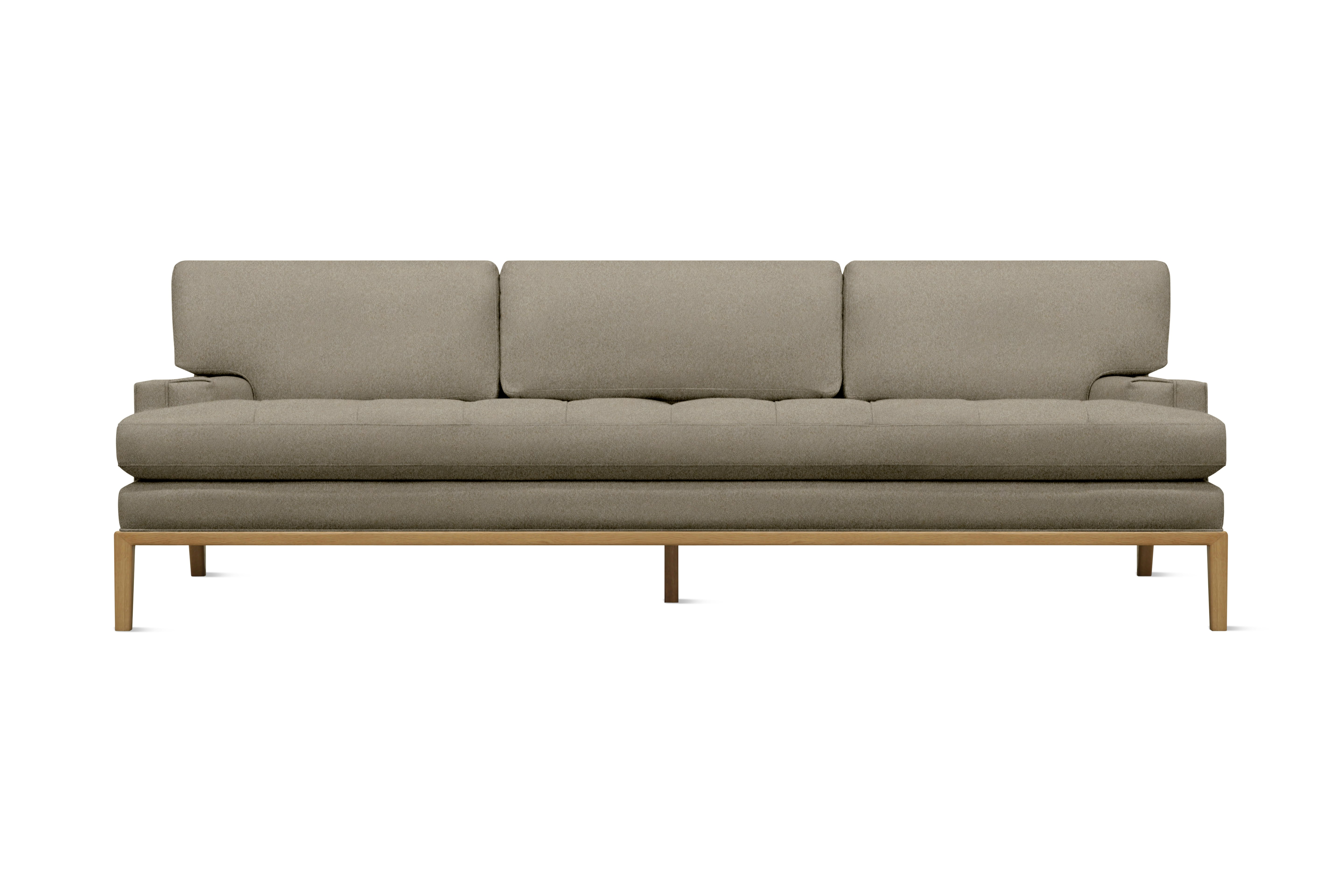Forster Sofa - Alpaca Faux,  Fawn,  Oak