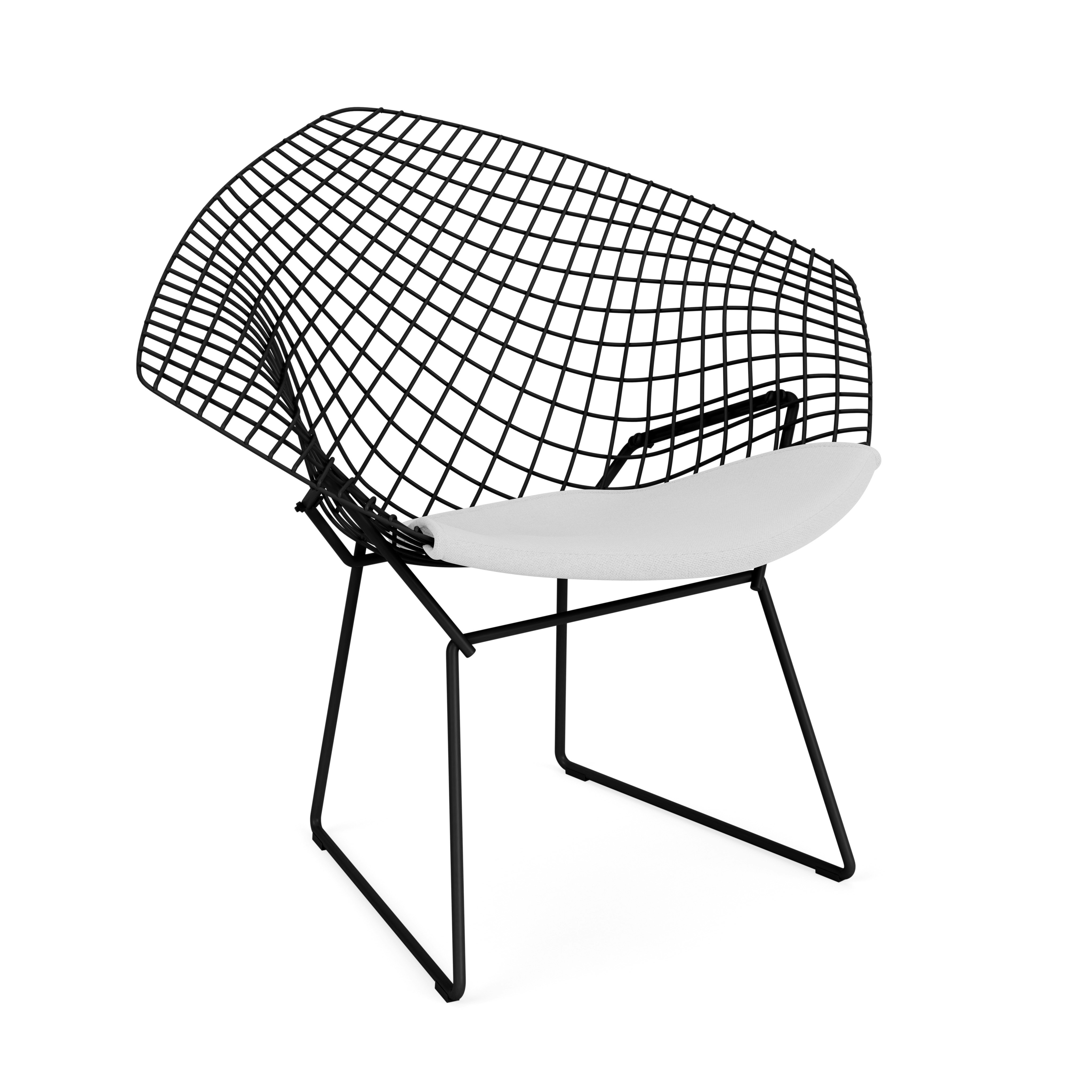 Bertoia Diamond Chair, Black, Seat Pad, Crossroad, Moon Light