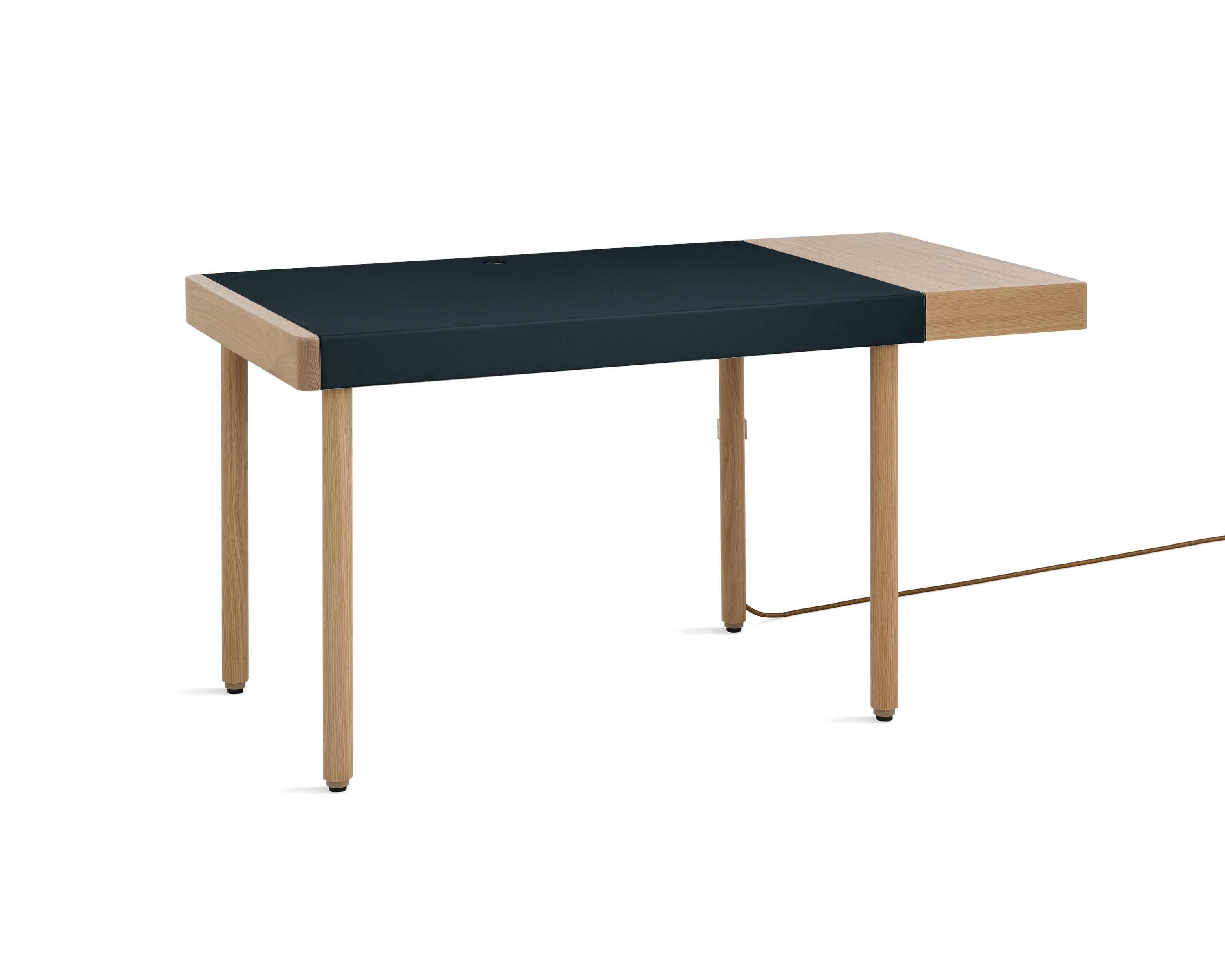 New Canaan Leatherwrap Sit-to-Stand Desk, Right Drawer