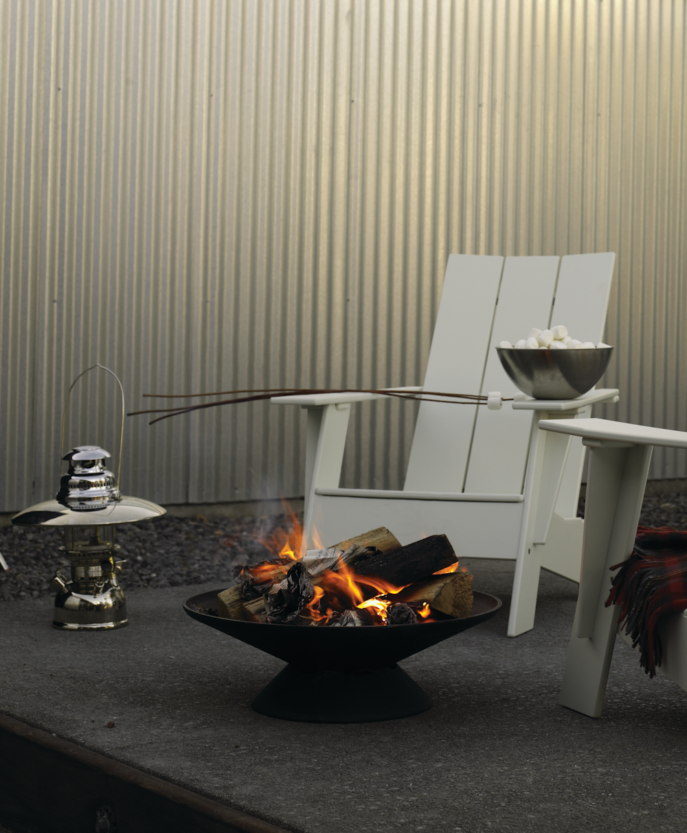 Cast-Iron Fire Bowls with Grates in an outdoor setting
