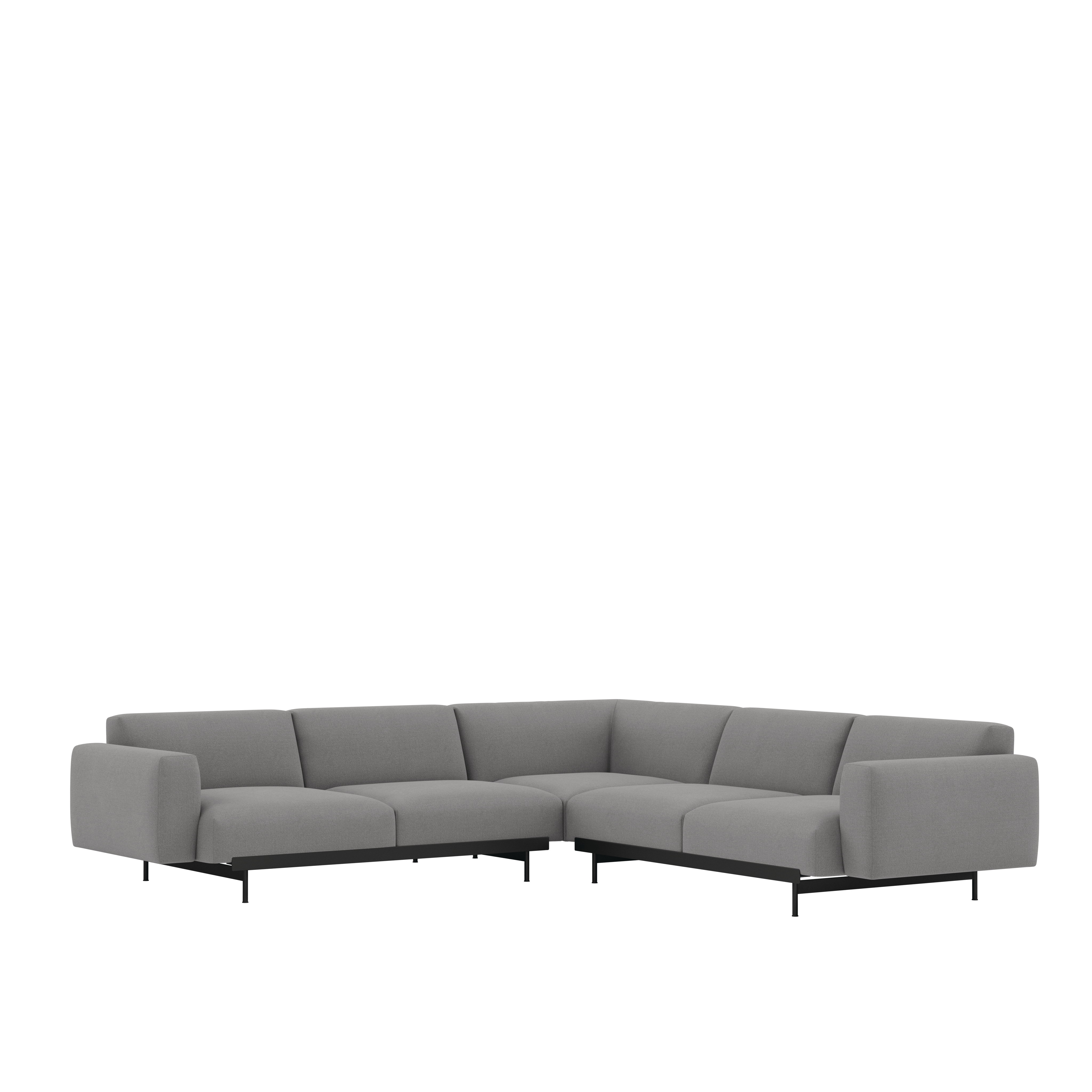 In Situ Corner Sectional, Vidar, 152-Dark-grey, Black