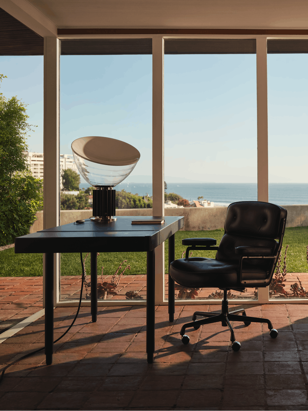 Eames Executive Chair and Leathwrap Desk