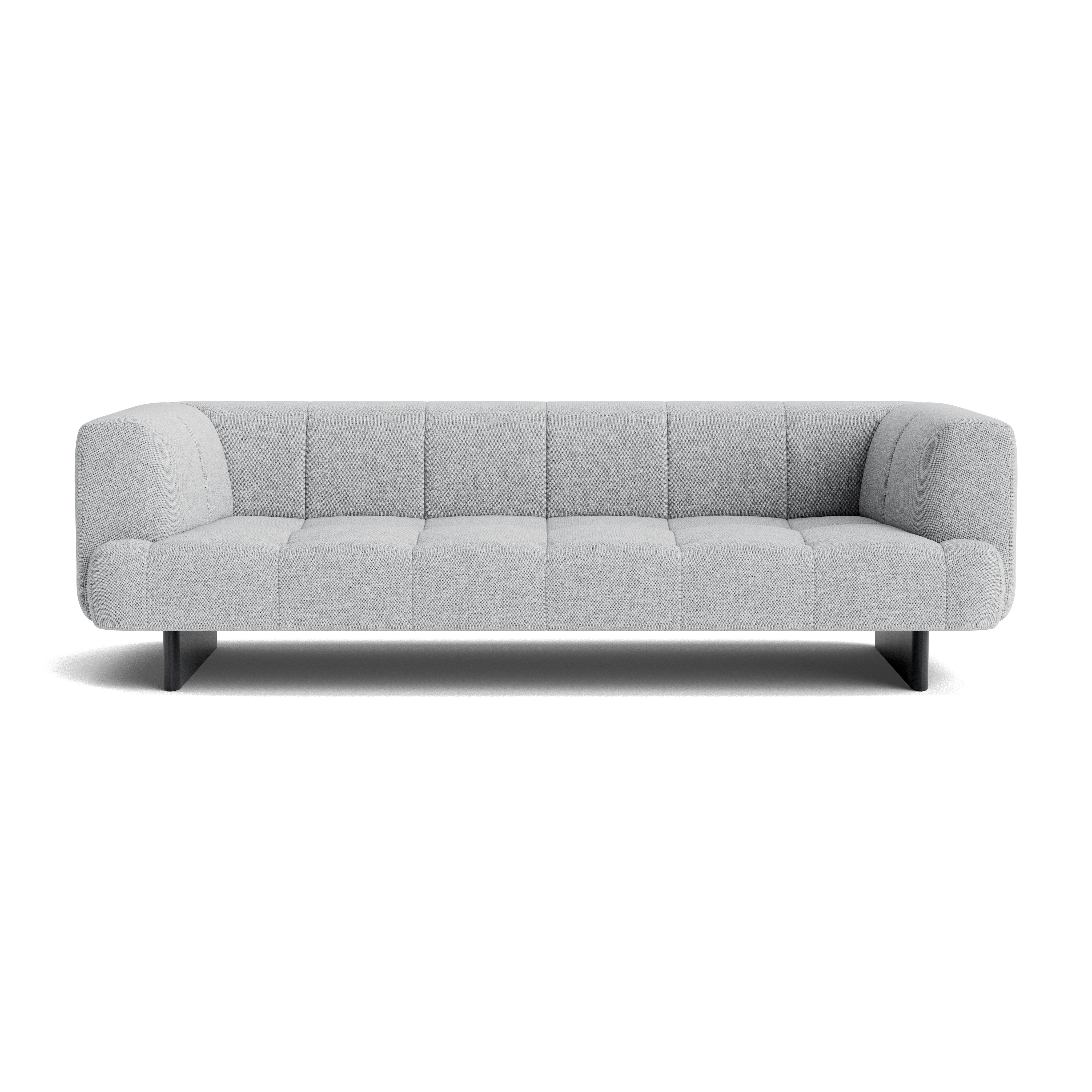 Quilton Lift Sofa - 3-Seat Sofa, Mode, Intaglio, Black Lacquered Oak