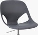 Angled view of Zeph Chair in Carbon