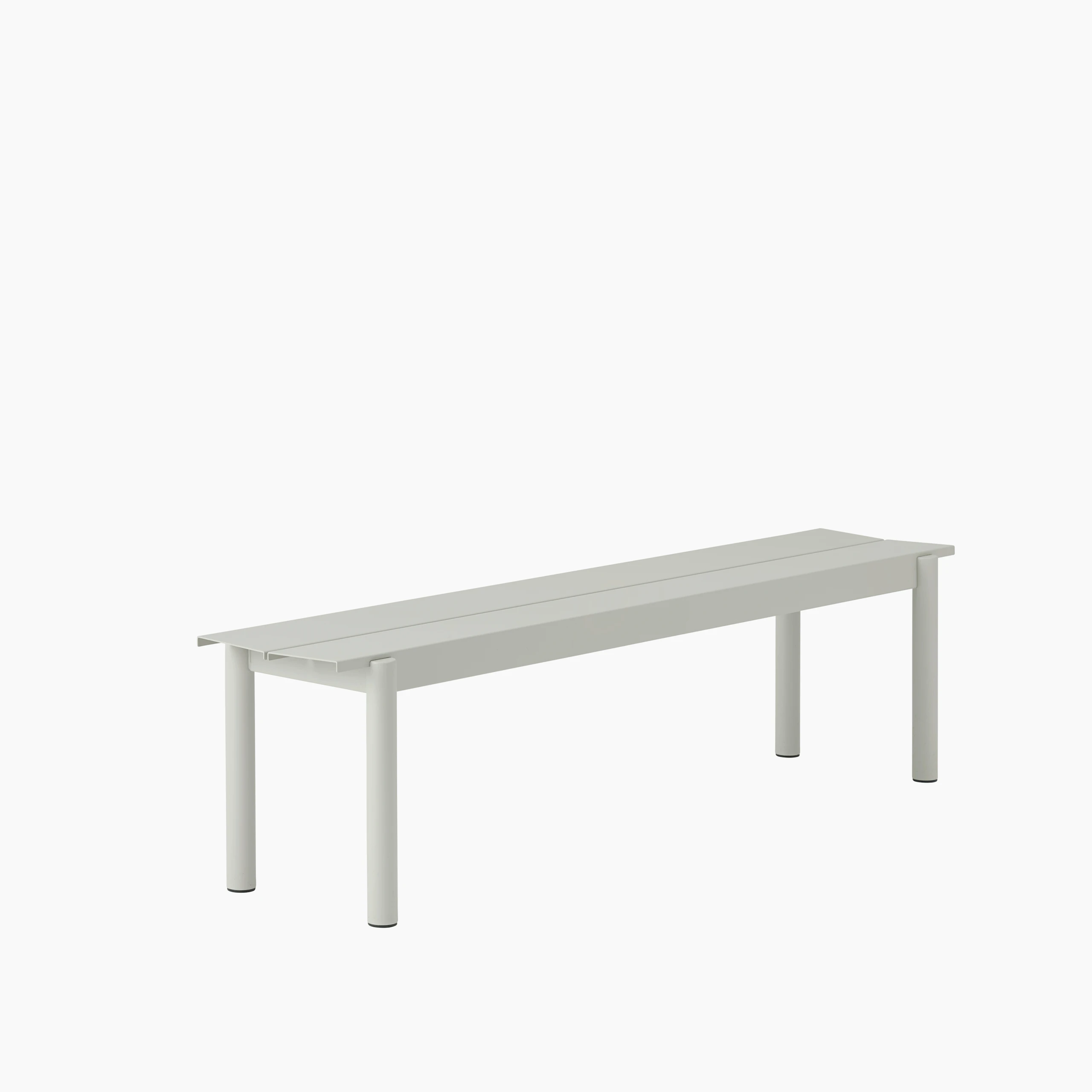 Linear steel outdoor bench 170 grey Muuto