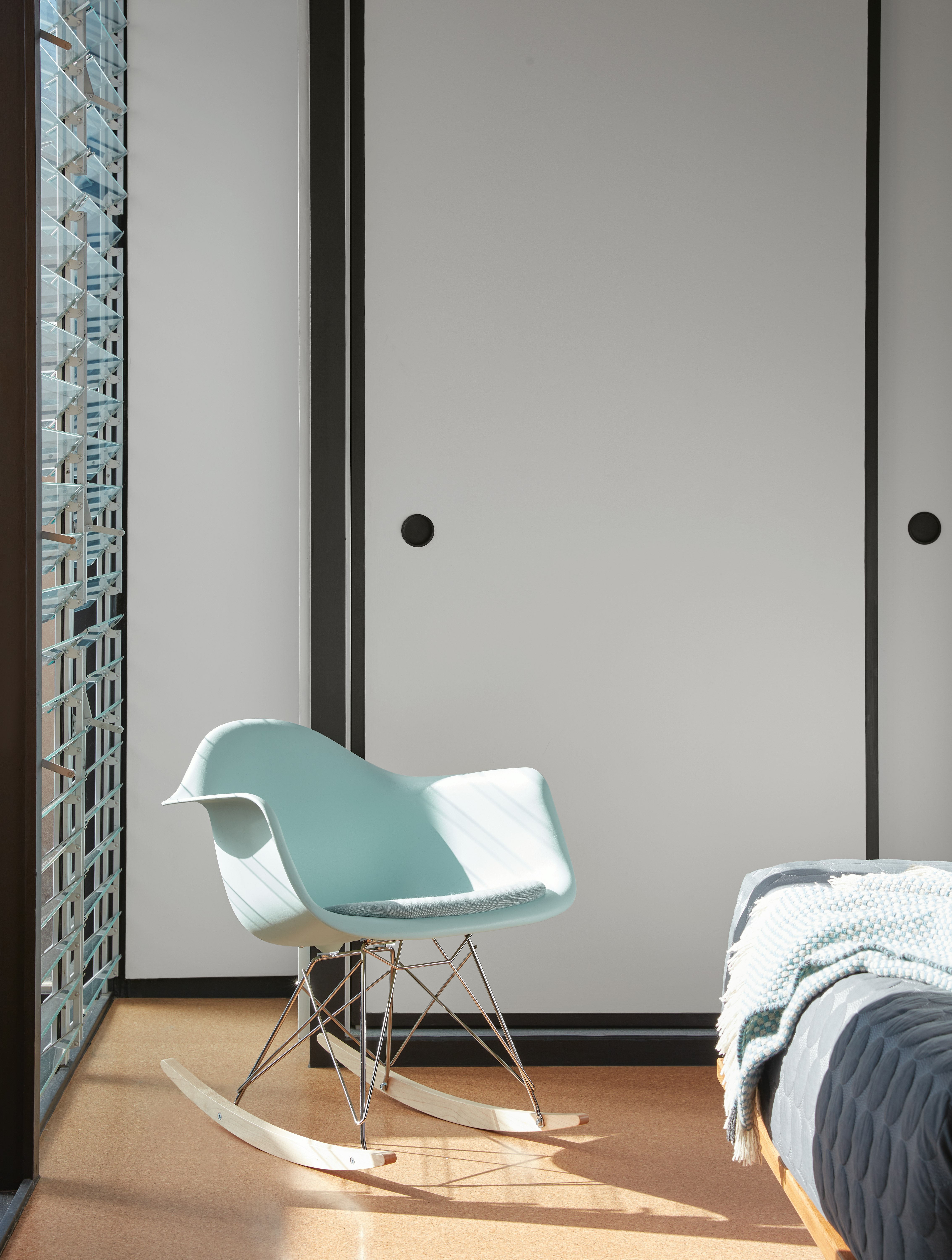 Eames Molded Plastic Armchair, Rocker Base