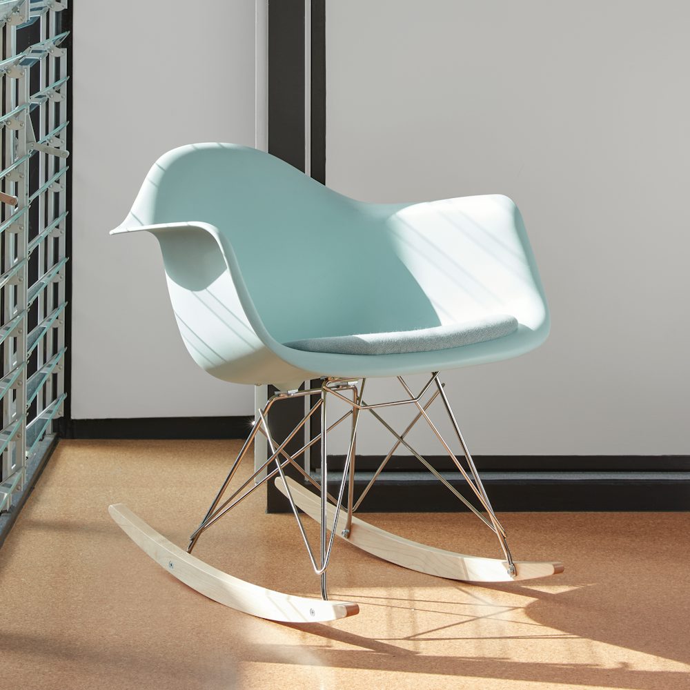 Eames Molded Plastic Armchair, Rocker Base