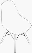 Eames Molded Fiberglass Side Chair 16 Dowel Base