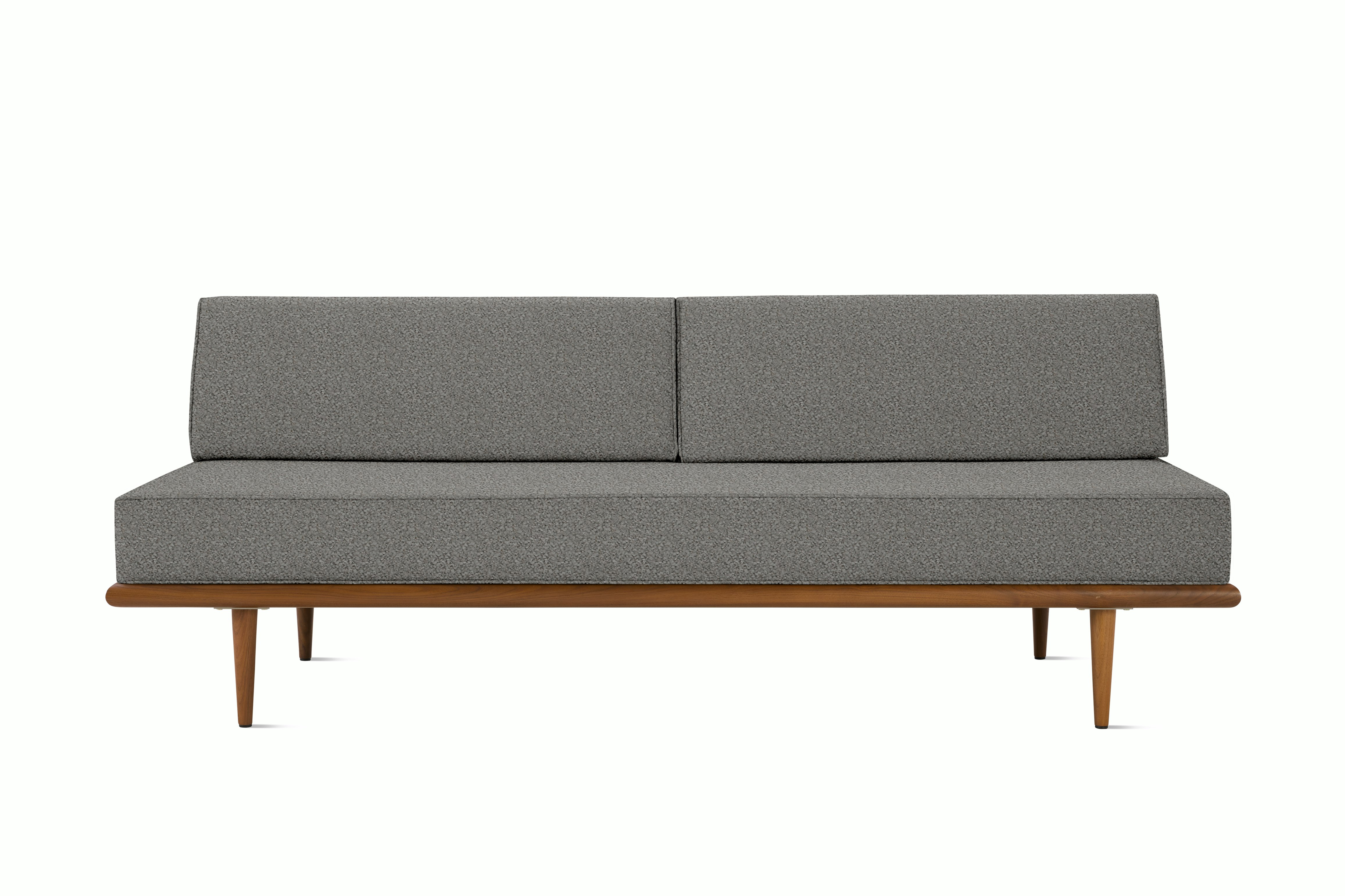 Nelson Daybed - Back Bolster,  Walnut,  Whim,  Pewter,  Taper