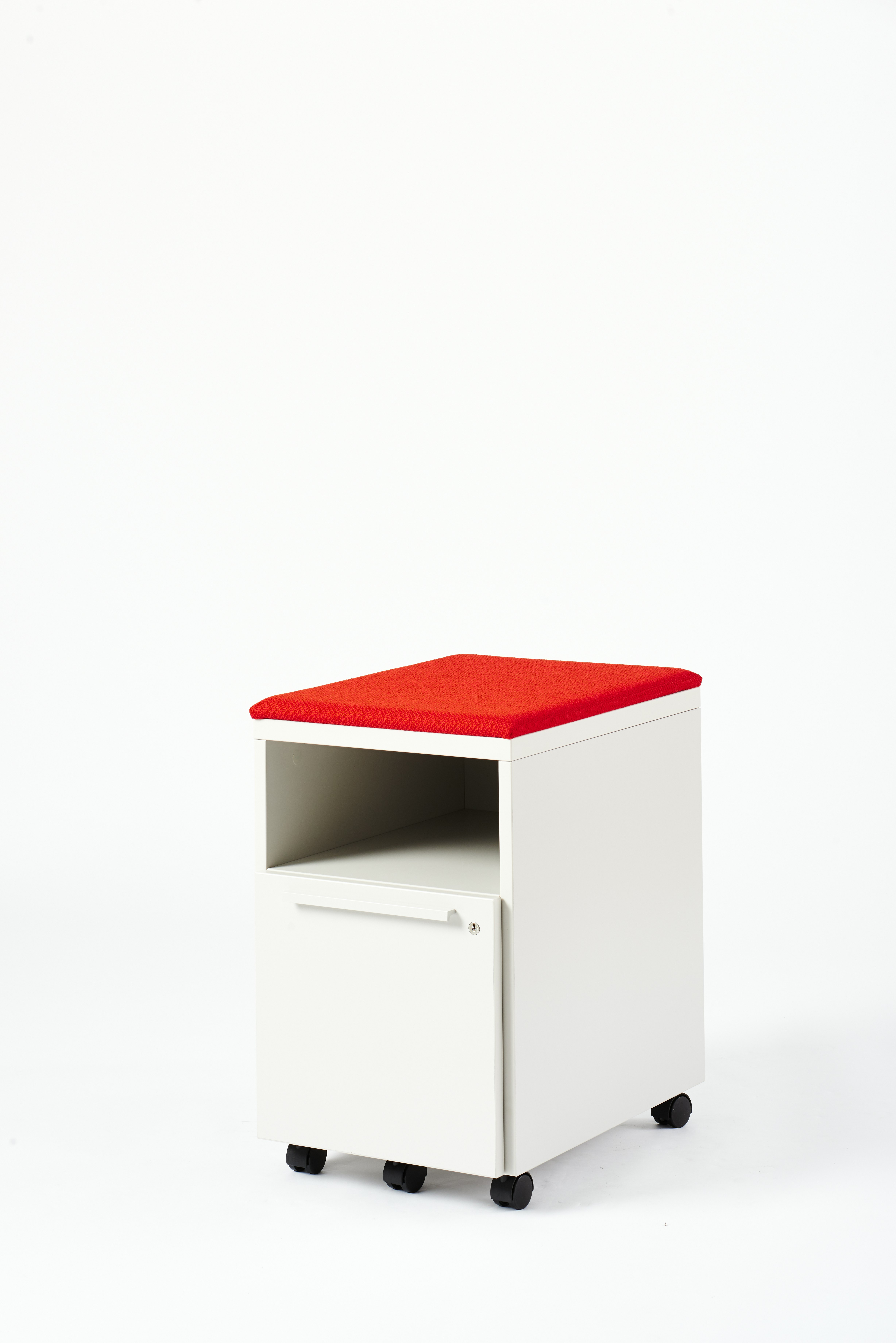 Knoll Anchor Mobile Pedestal in White and Red