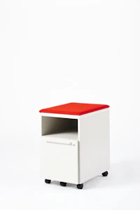 Knoll Anchor Mobile Pedestal in White and Red