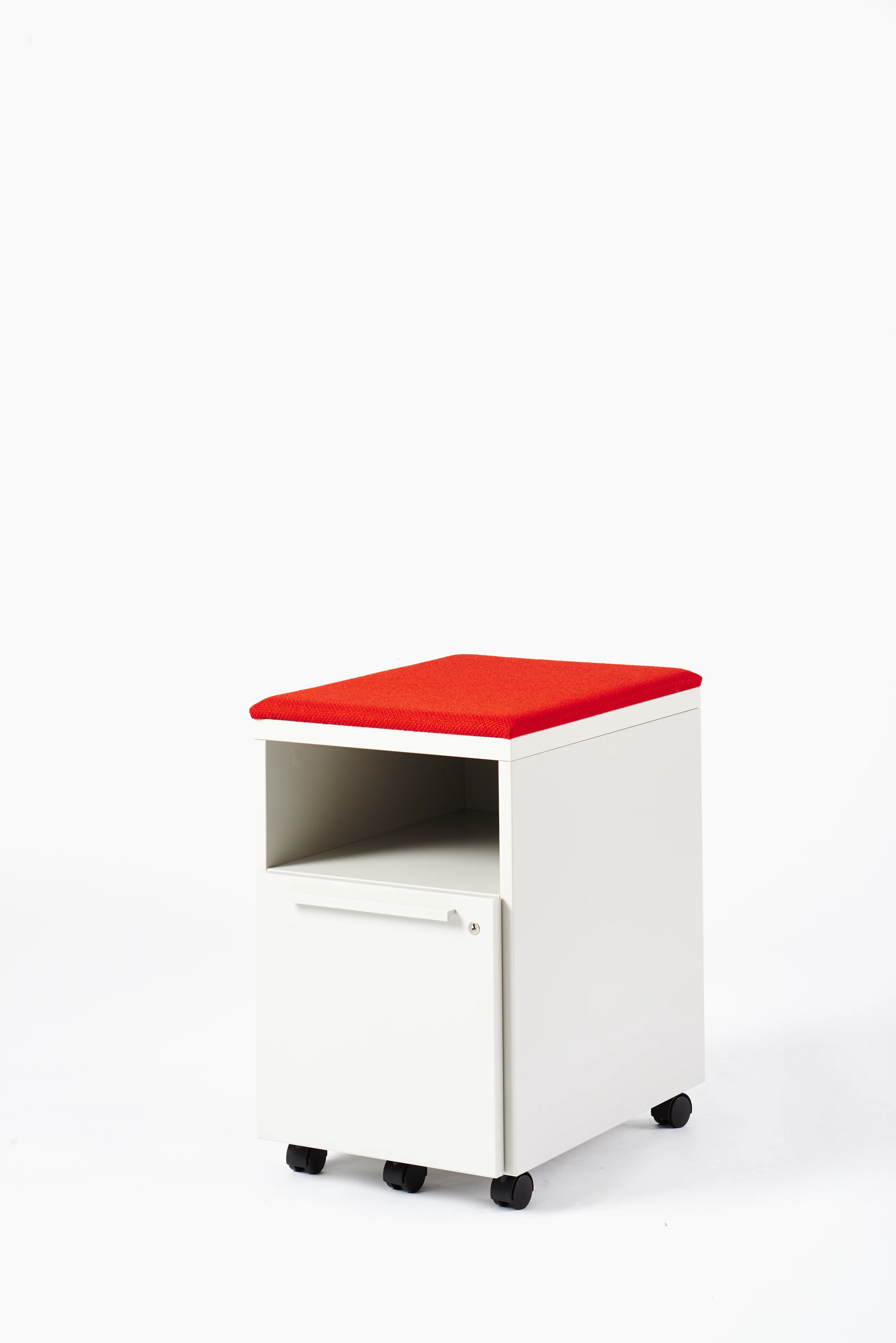 Knoll Anchor Mobile Pedestal in White and Red