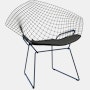Bertoia Diamond Lounge Chair with Seat Pad