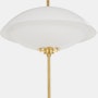 Clam Table Lamp,  opal,  brass
