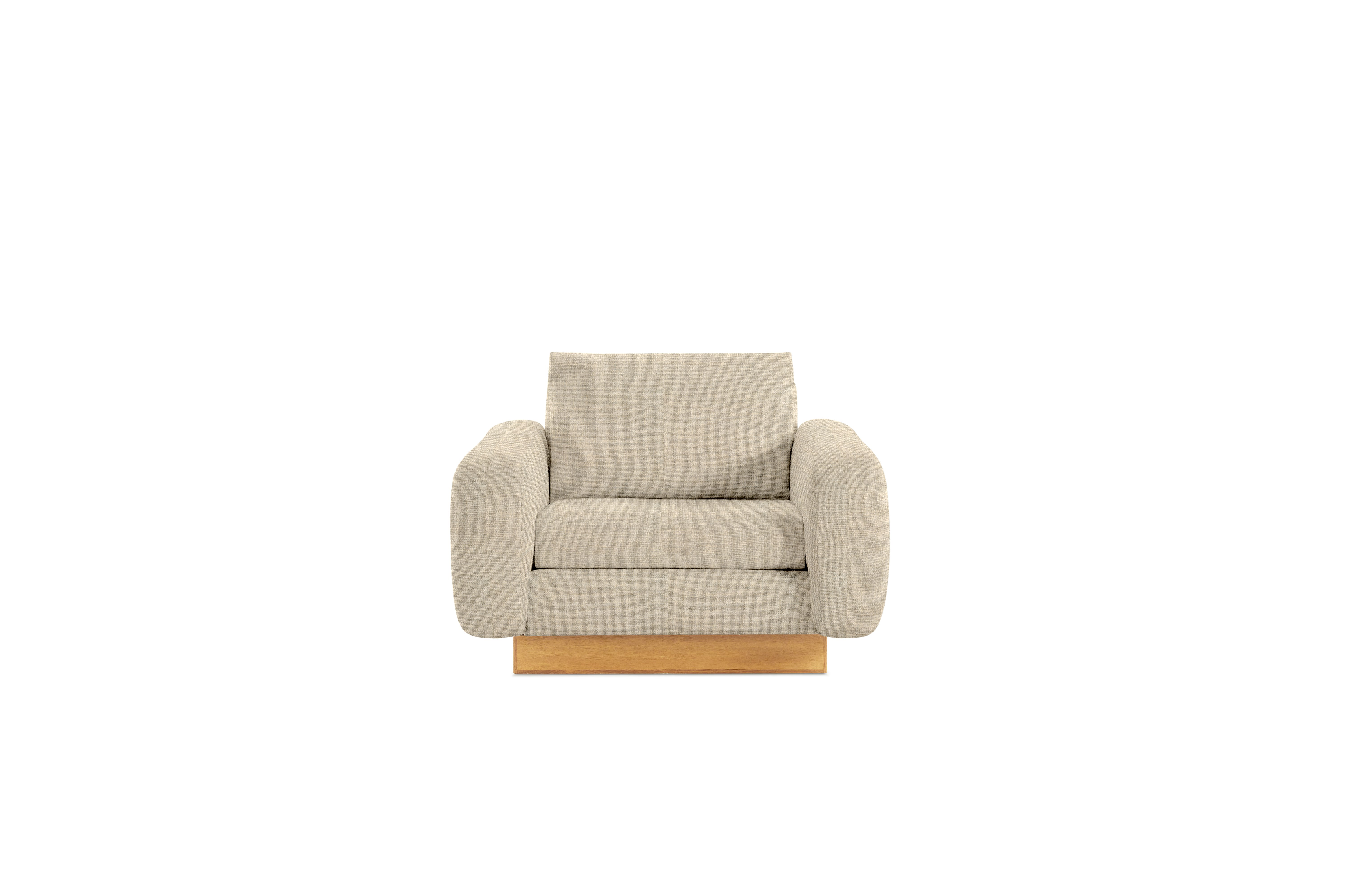 Mesa Lounge Chair - Amelia,  Bisque,  Oak