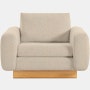 Mesa Lounge Chair - Amelia,  Bisque,  Oak