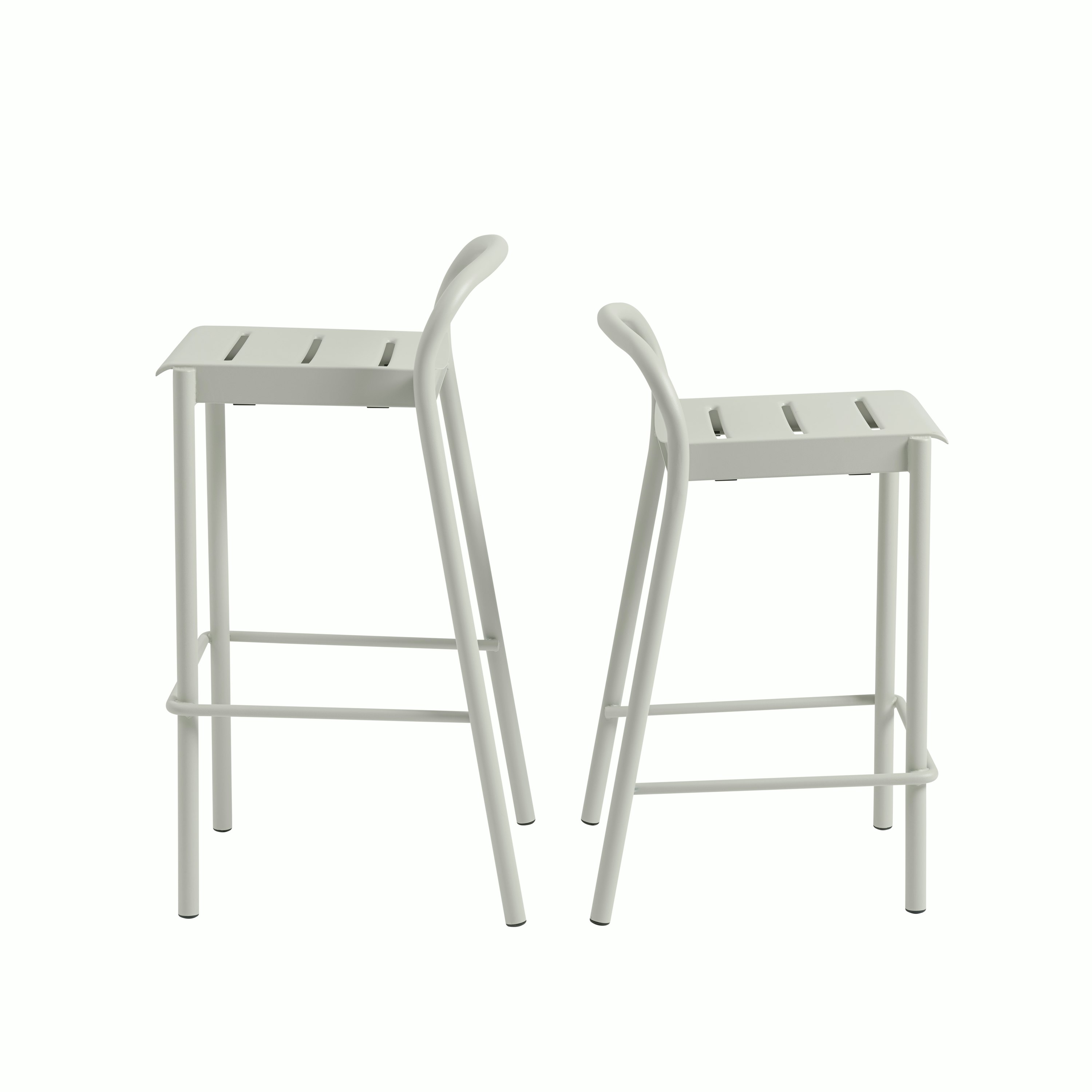 Linear steel counter bar stool h65 h75 grey Muuto