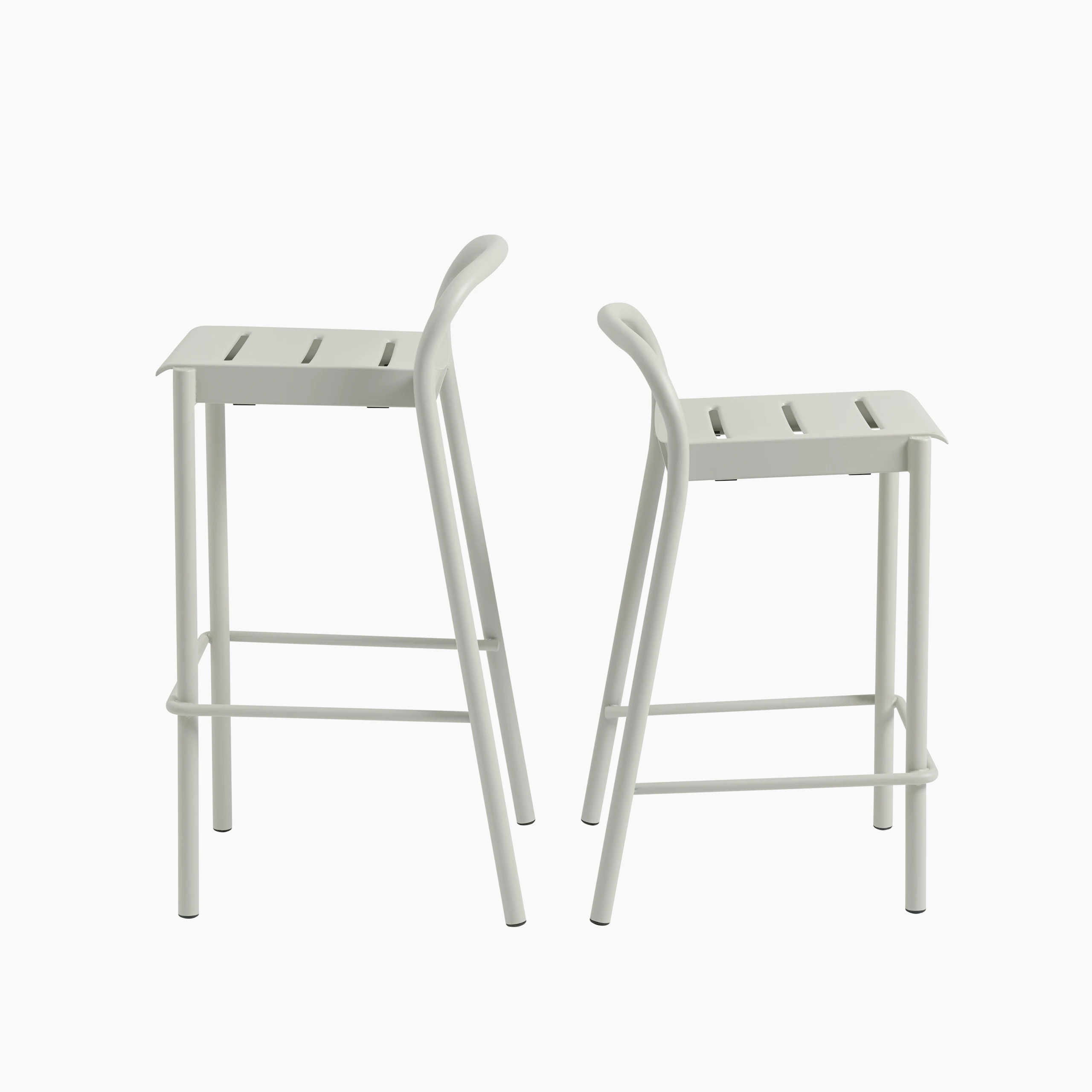 Linear steel counter bar stool h65 h75 grey Muuto