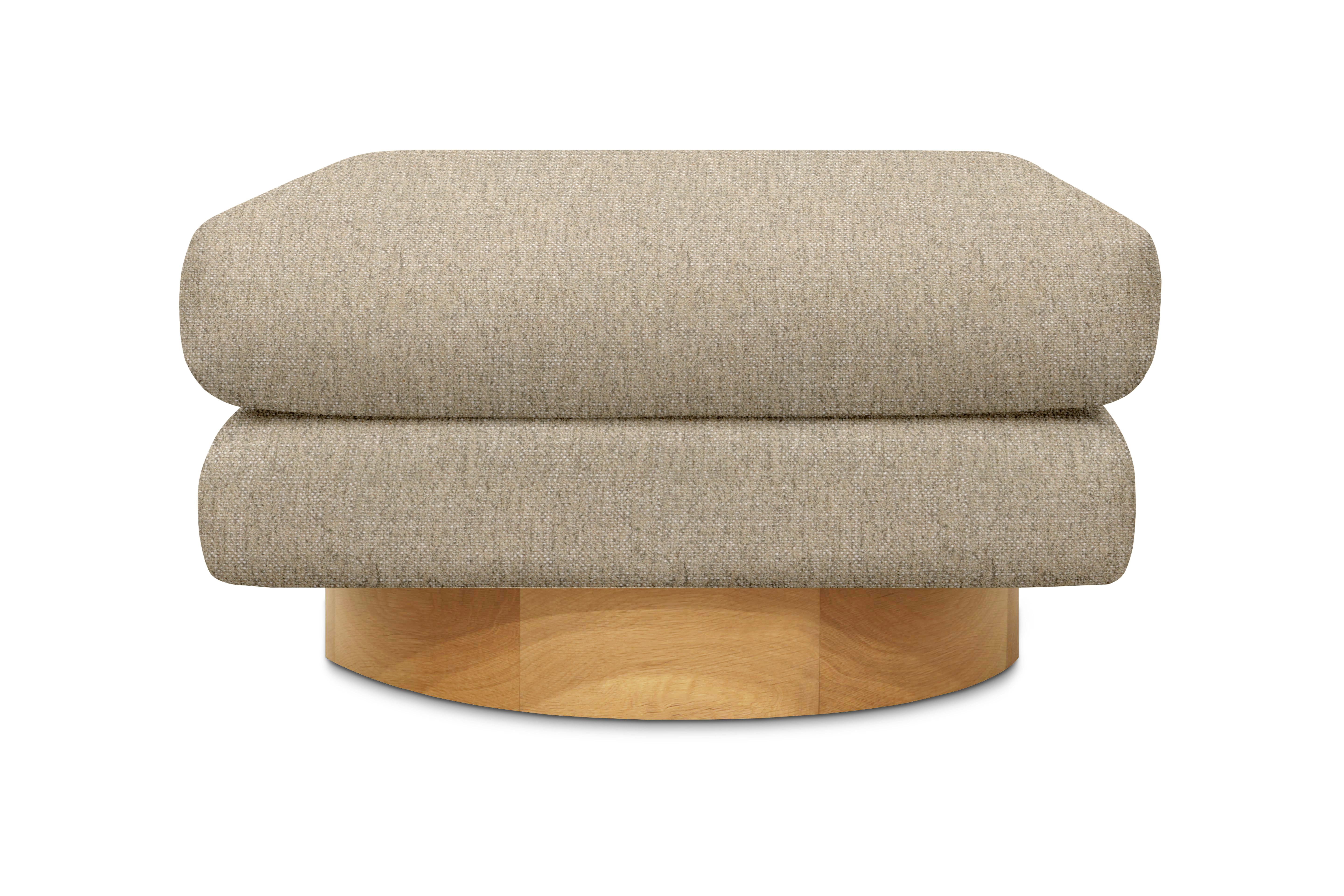Mesa Ottoman - Novato,  Dune,  Oak