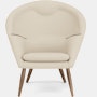 Oda Lounge Chair in Walnut,  Hallingdal 65,  Light Beige