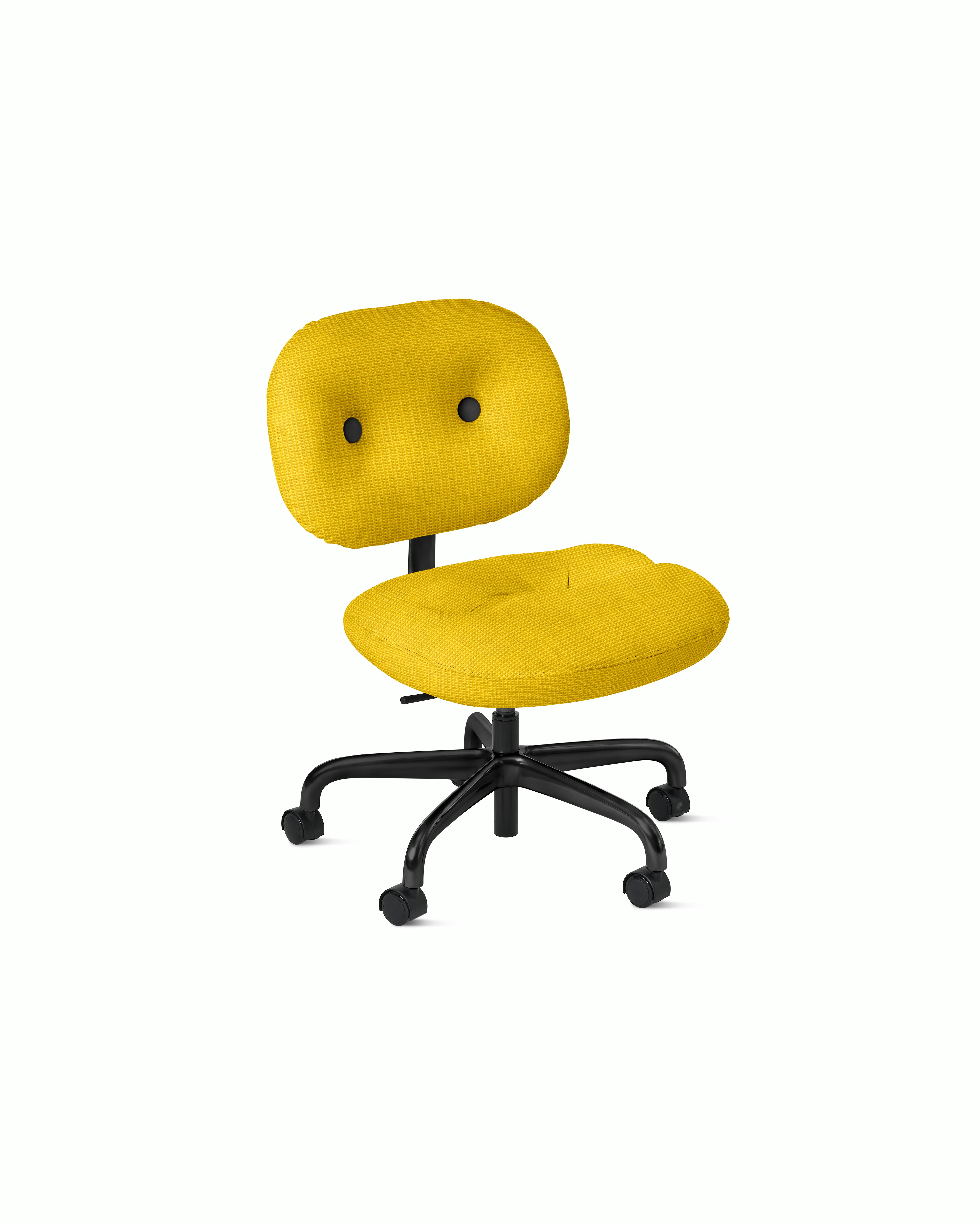 Morrison Hannah Task Chair - Without Arms,  Cato,  Yellow,  Black,  Soft Caster FSC Certified