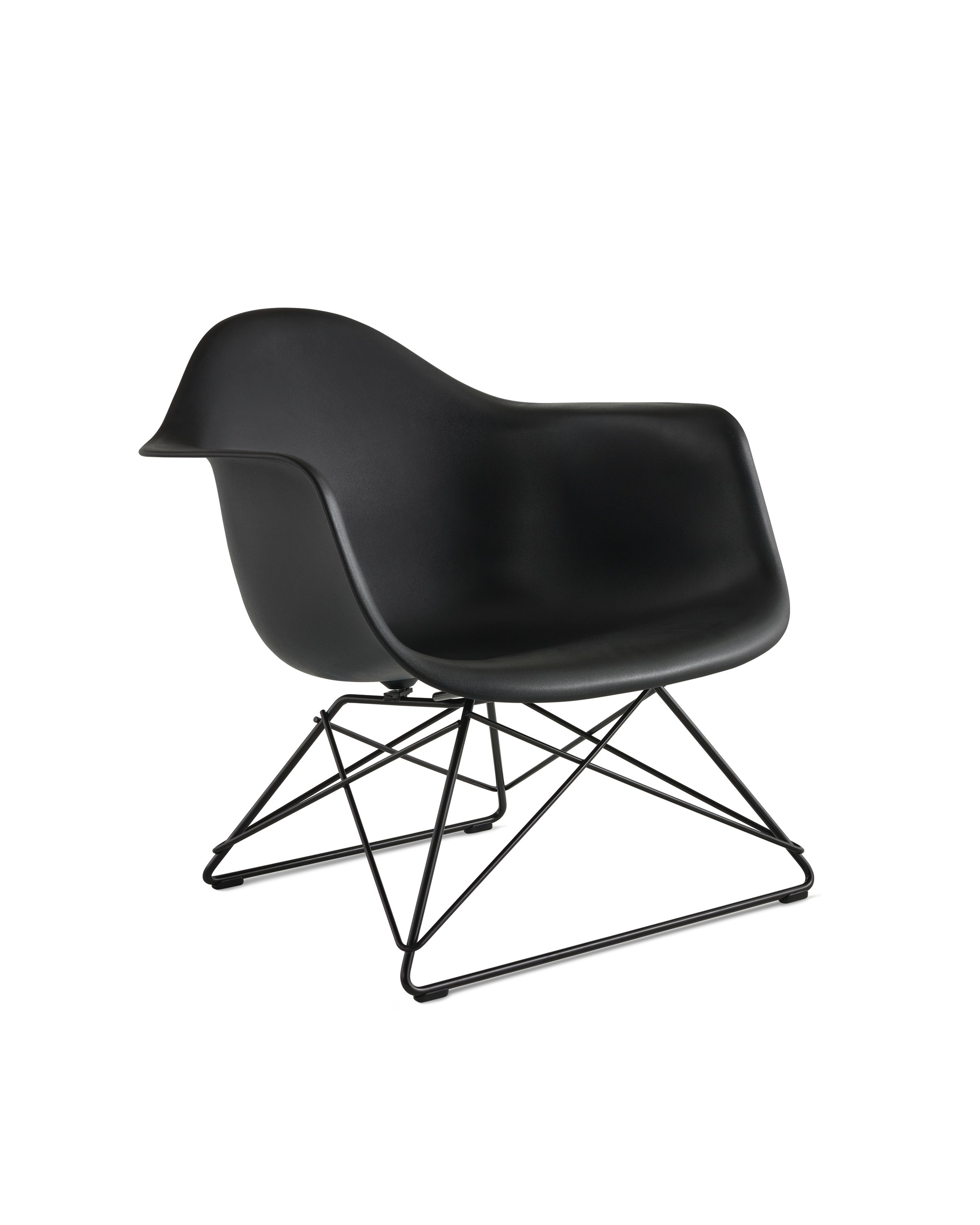 Eames Molded Plastic Low Wire Base Armchair LAR