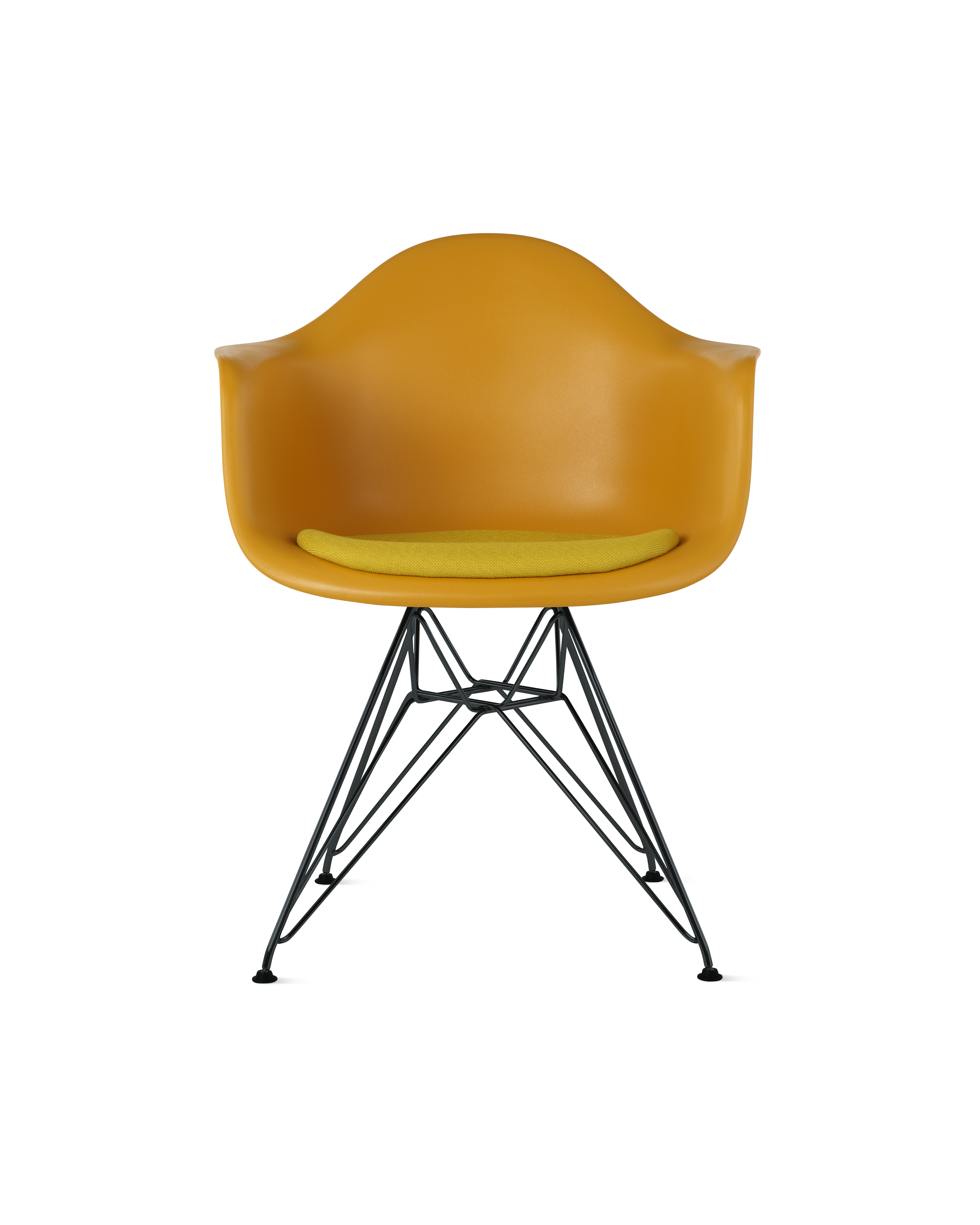 Eames Molded Plastic Armchair with Seat Pad